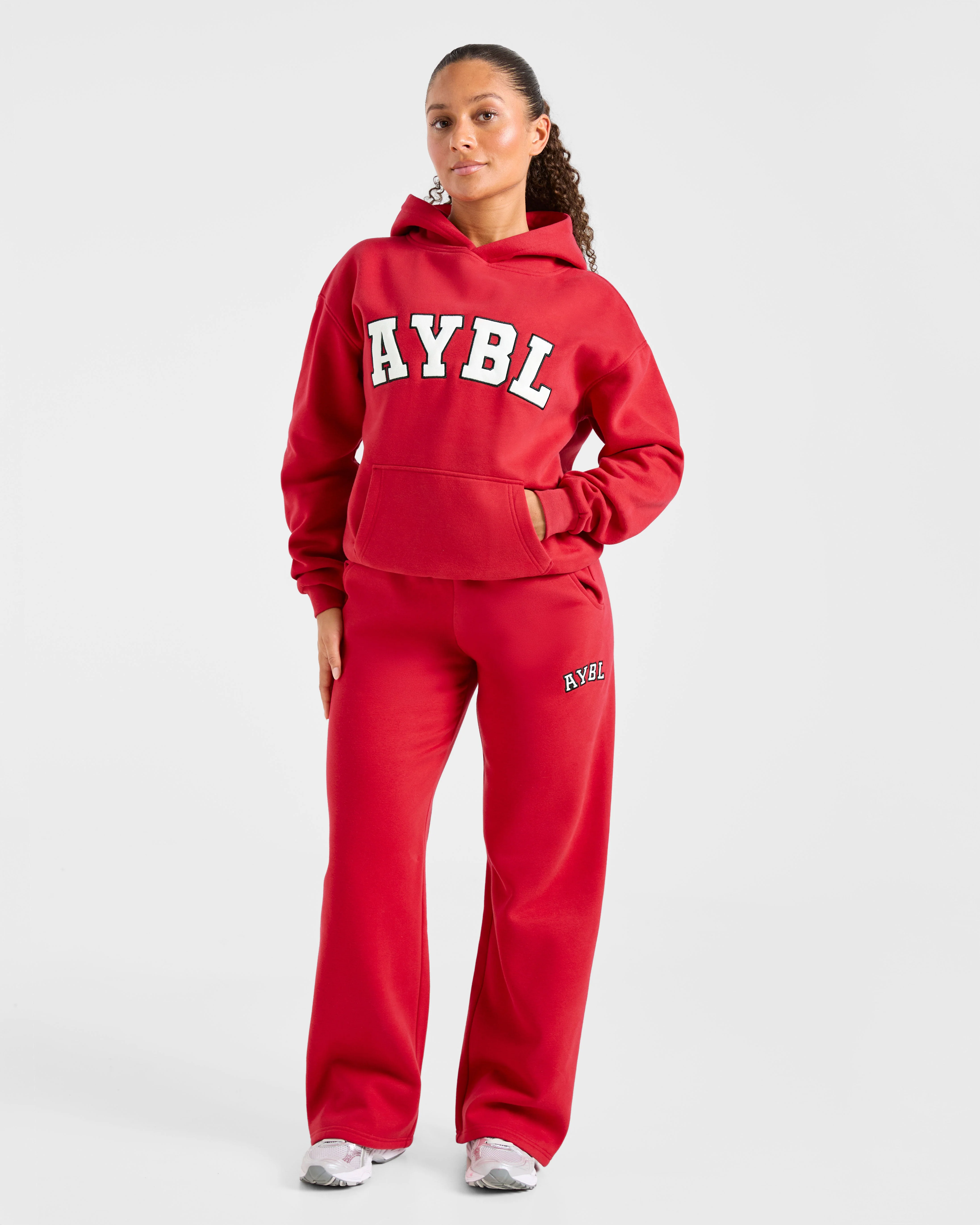Varsity 2.0 Oversized Straight Leg Joggers - Rouge - Image 3