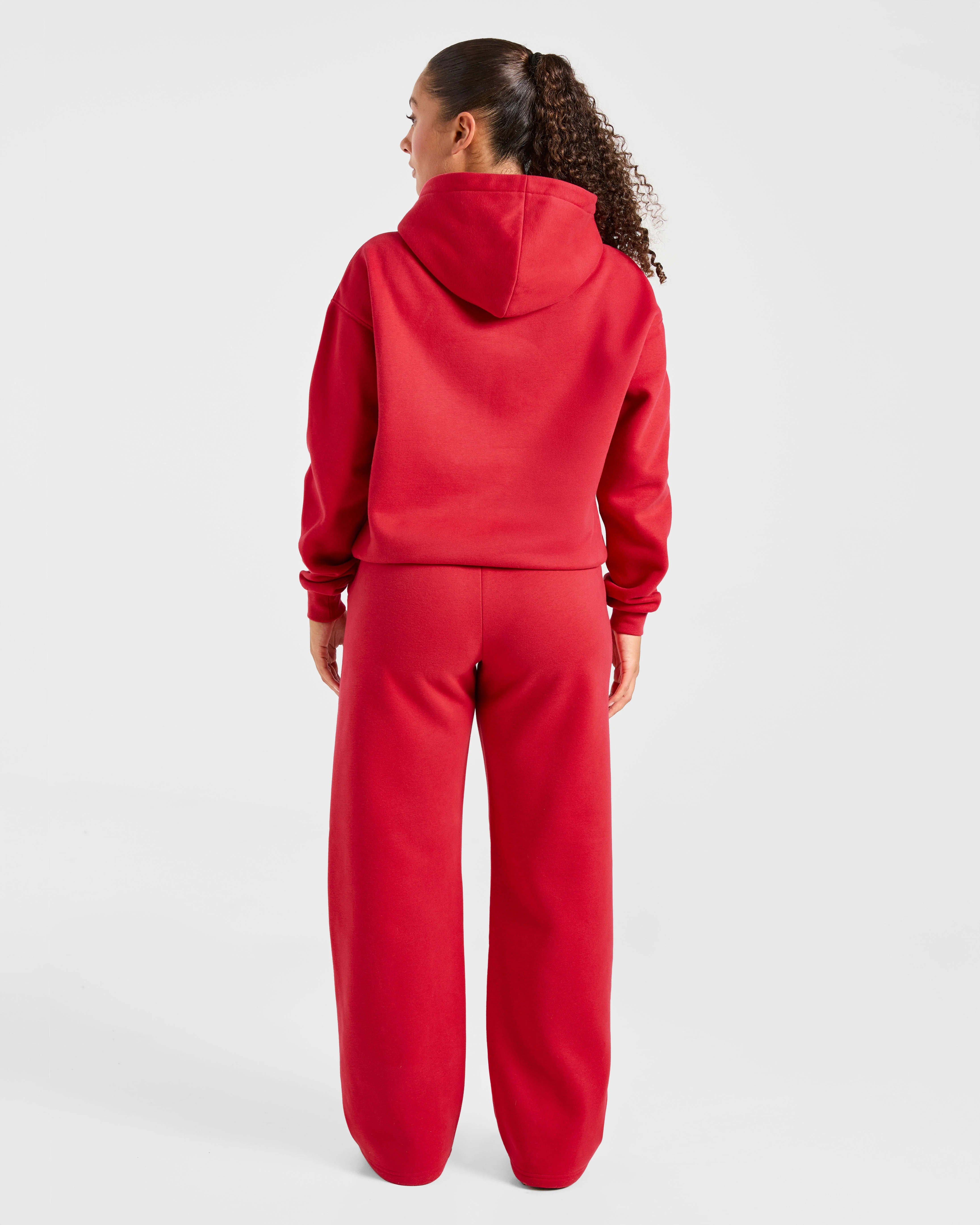Varsity 2.0 Oversized Straight Leg Joggers - Rouge - Image 4