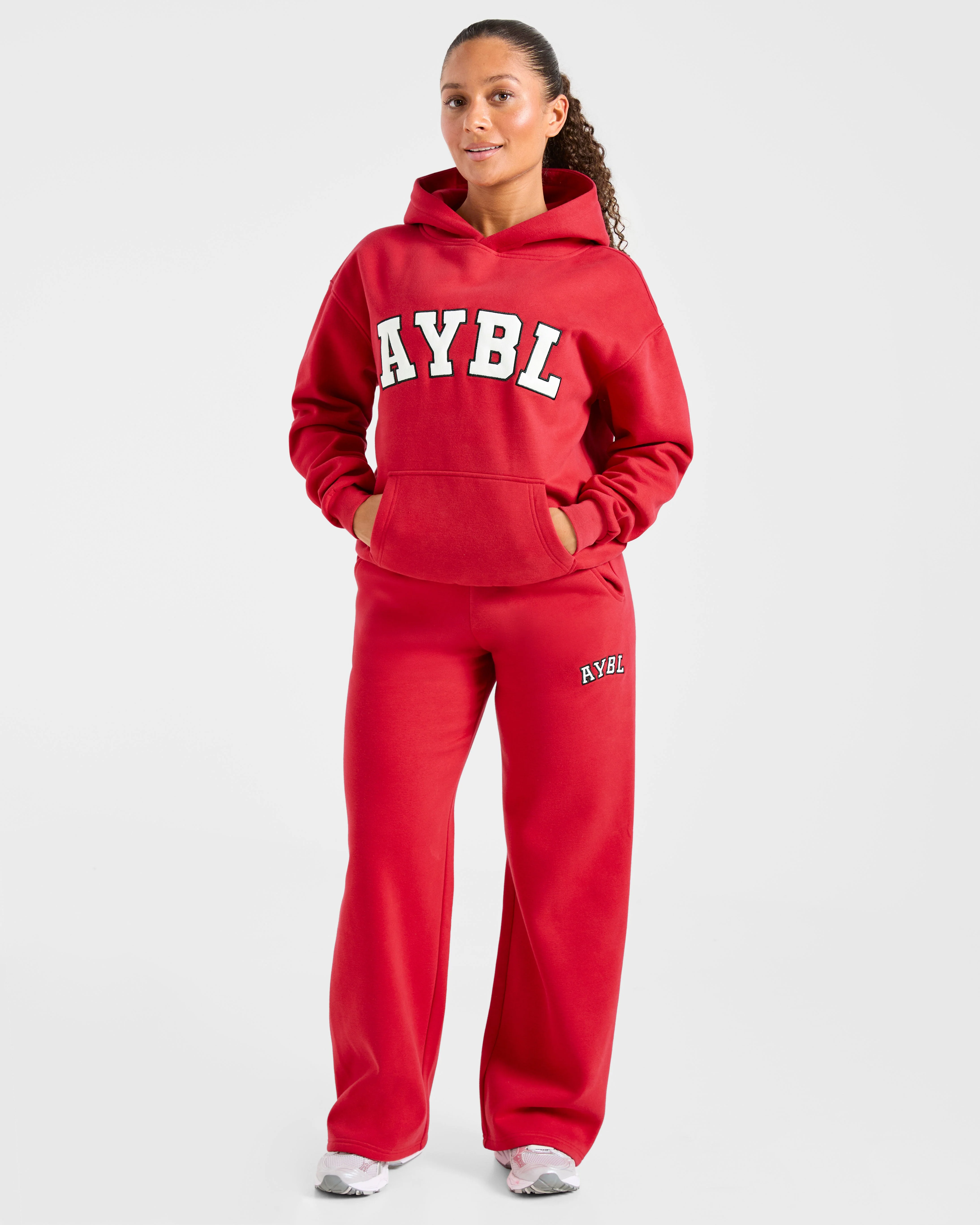Varsity 2.0 Oversized Straight Leg Joggers - Rouge - Image 7