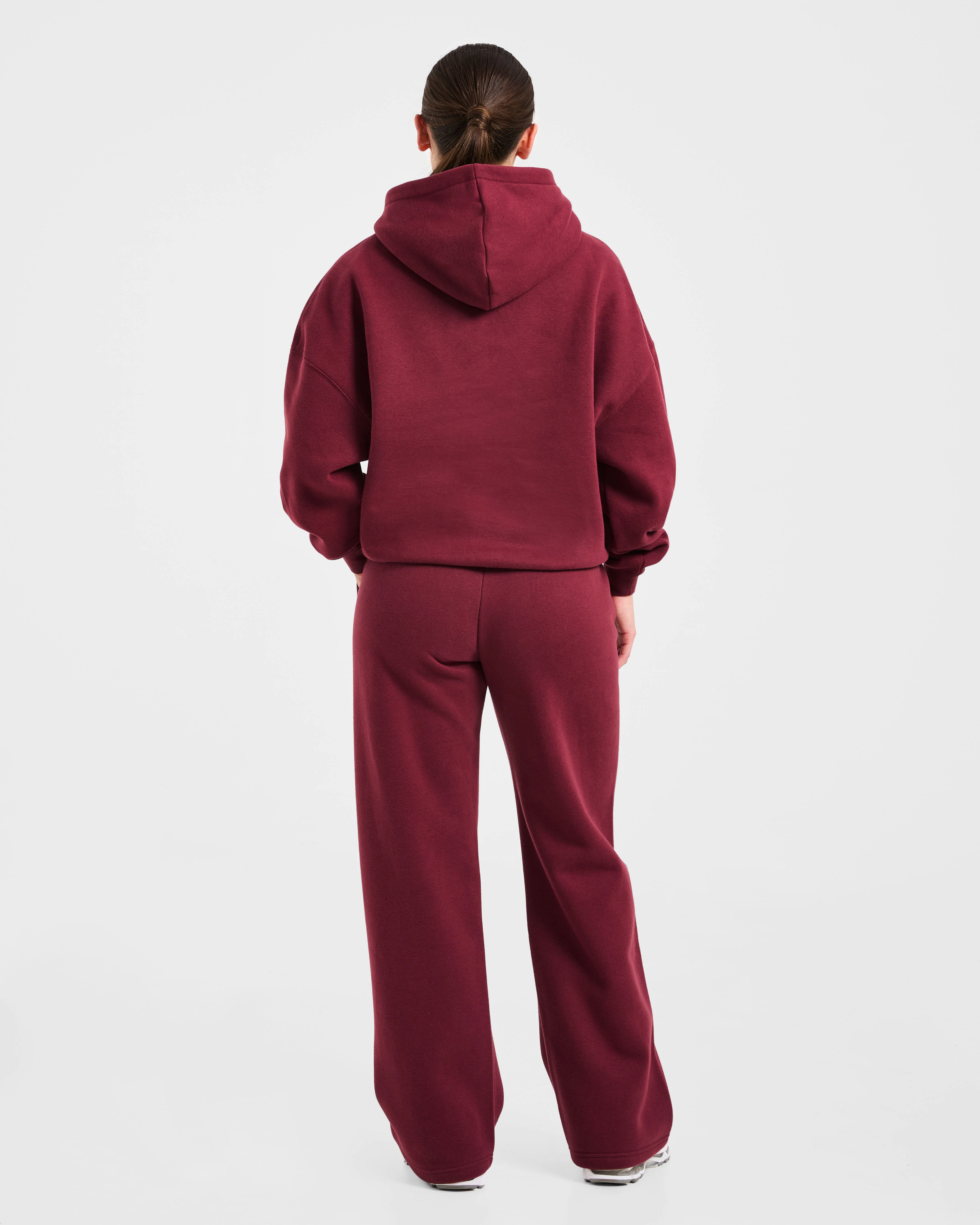 Varsity 2.0 Oversized Straight Leg Joggers - Rouge Wine - Image 4