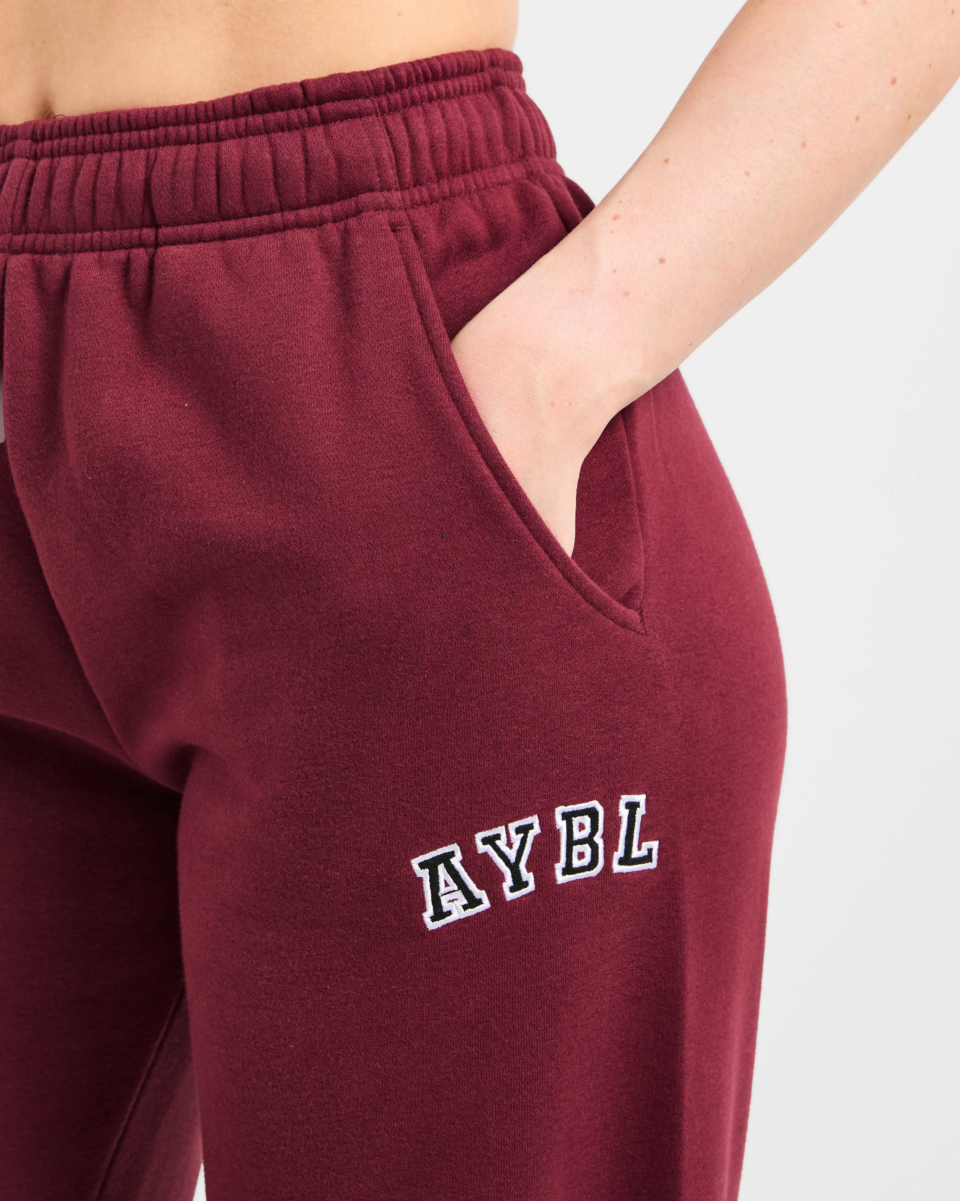 Varsity 2.0 Oversized Straight Leg Joggers - Rouge Wine - Image 5