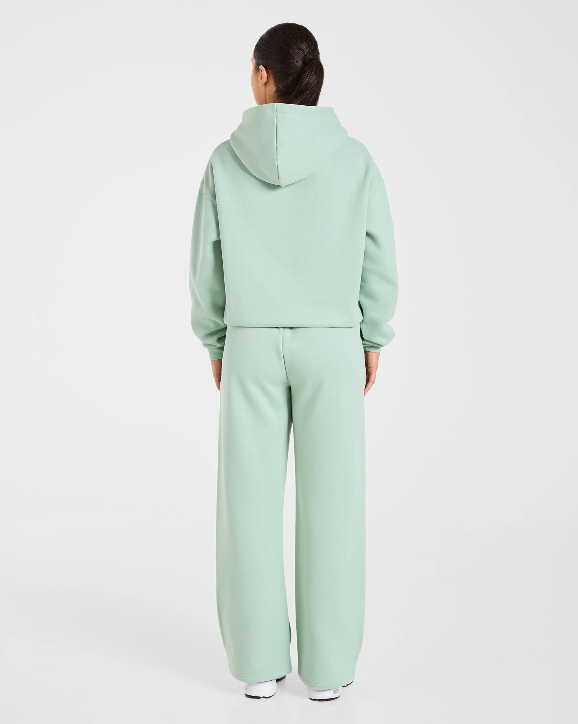 Varsity 2.0 Oversized Straight Leg Joggers - Sage Green - Image 4