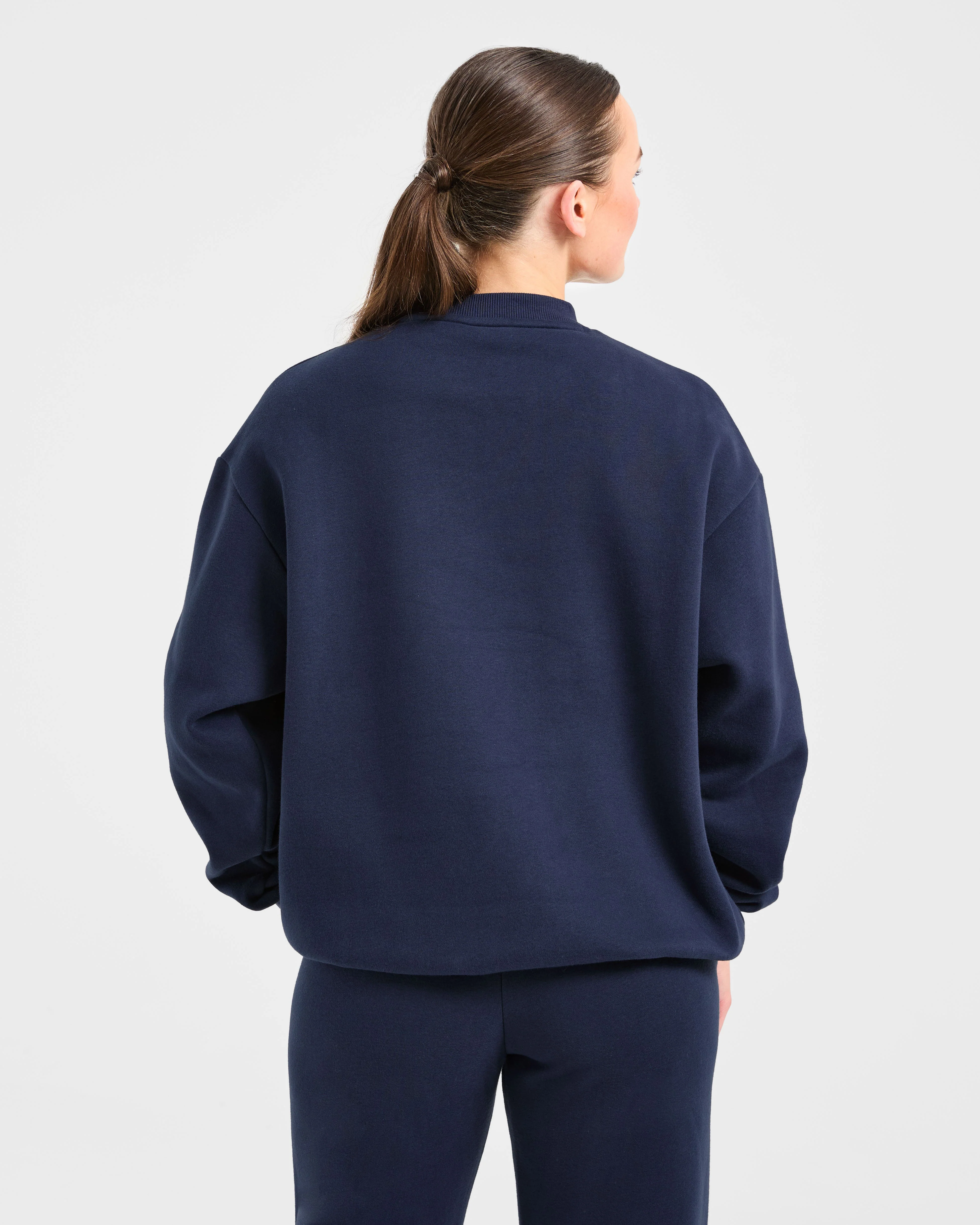 Varsity 2.0 Oversized Sweatshirt - Navy - Image 2