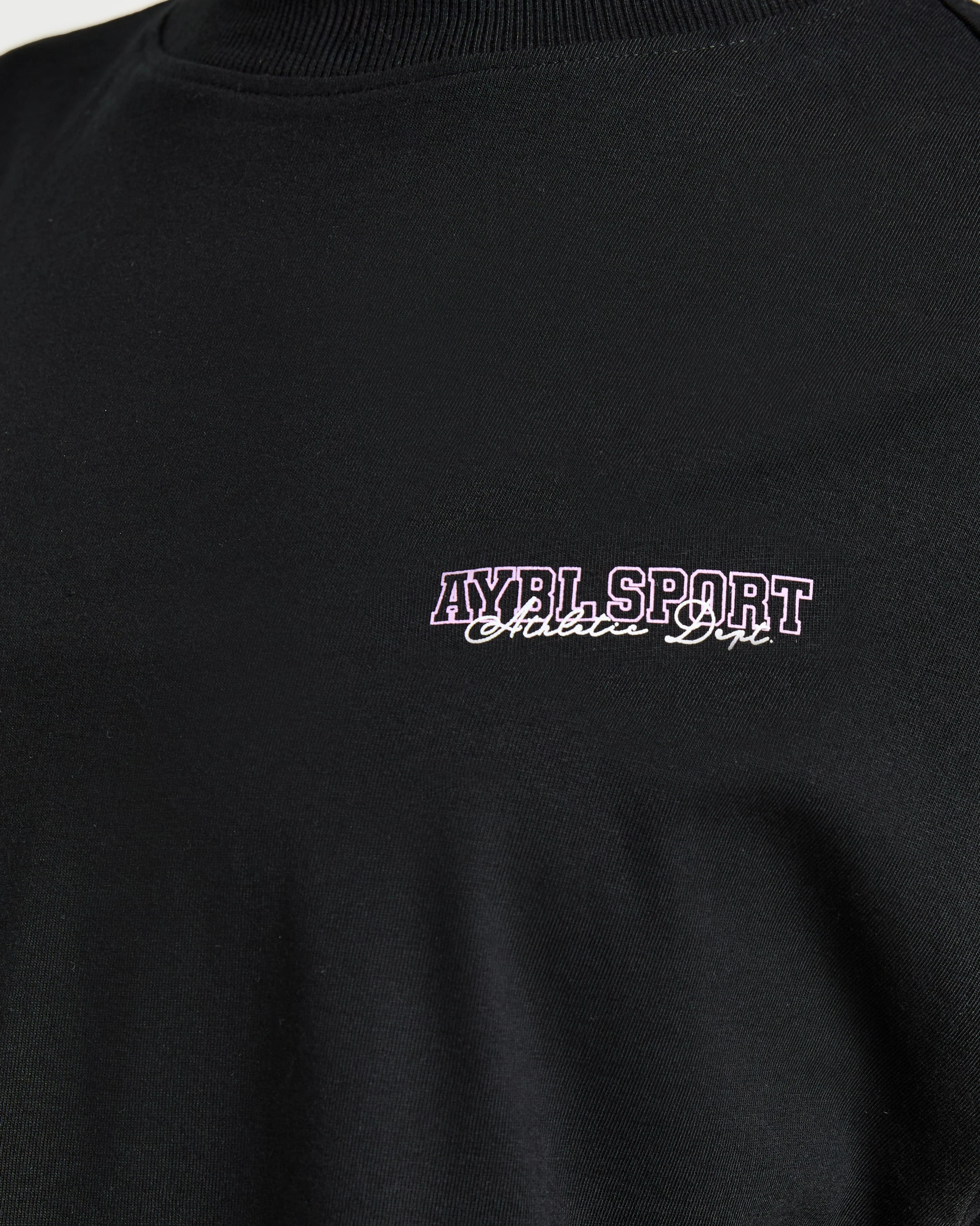 Varsity Dept. Oversized T Shirt - Noir/Lilac - Image 5