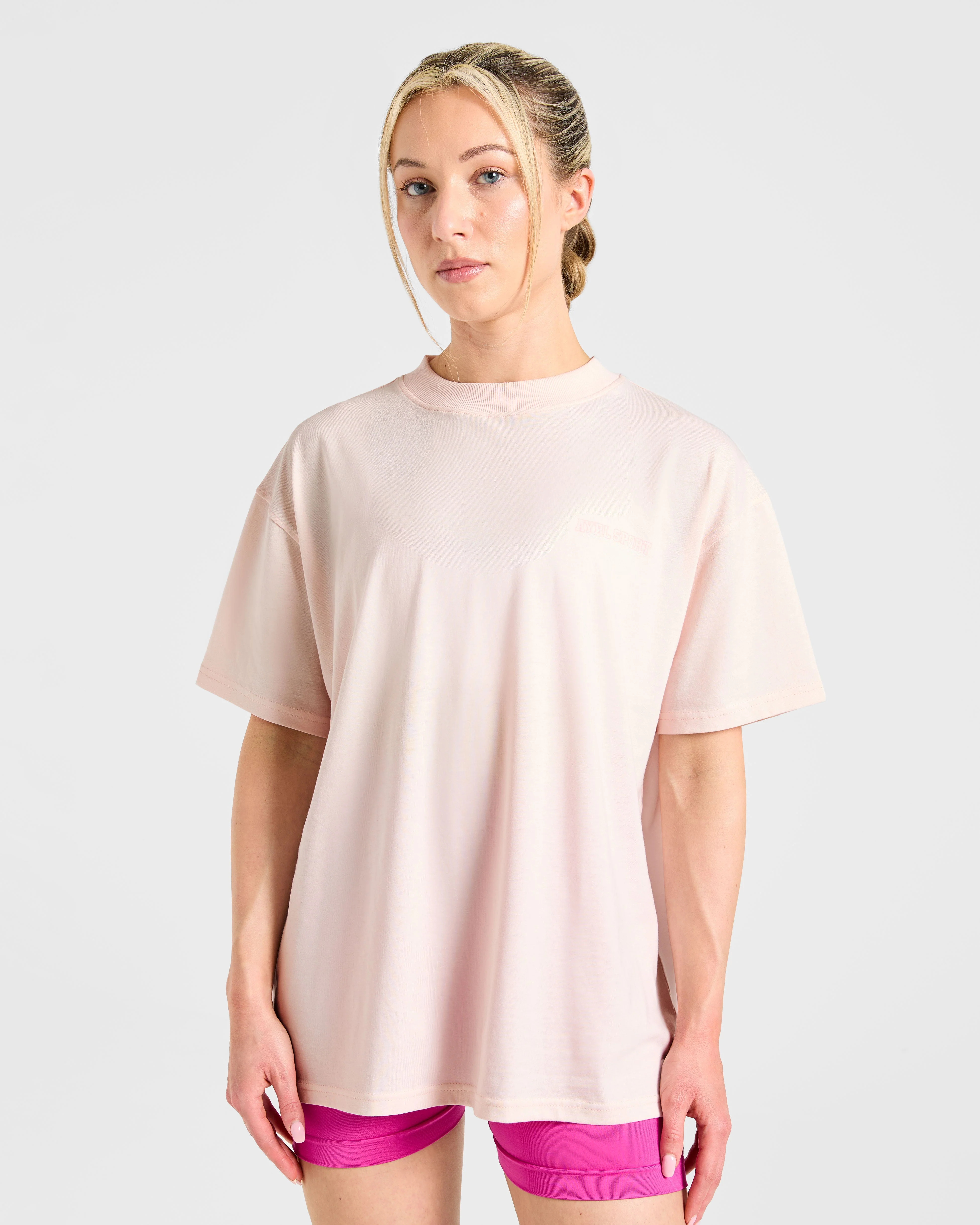 Varsity Dept. Oversized T Shirt - Rose - Image 2