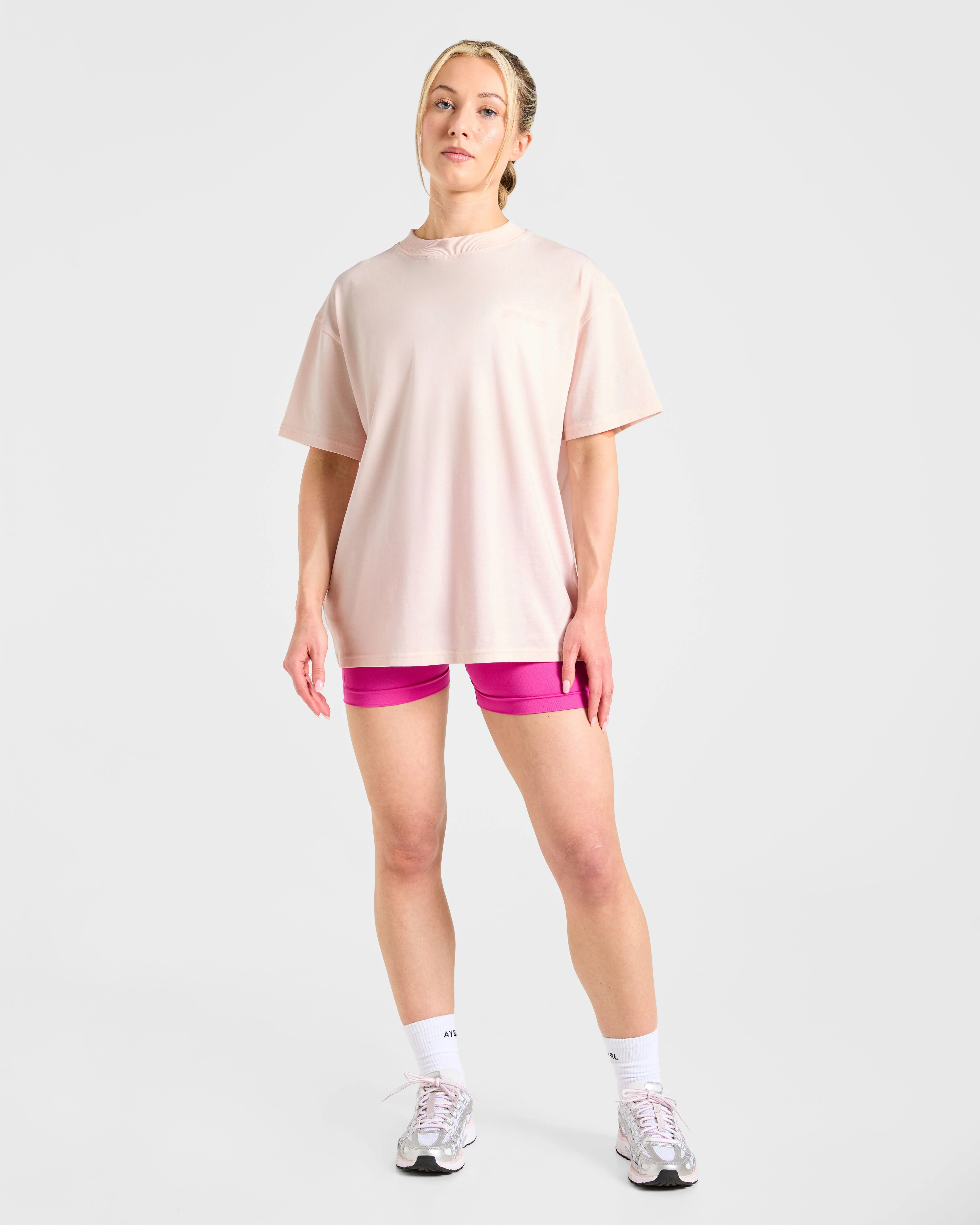 Varsity Dept. Oversized T Shirt - Rose - Image 3