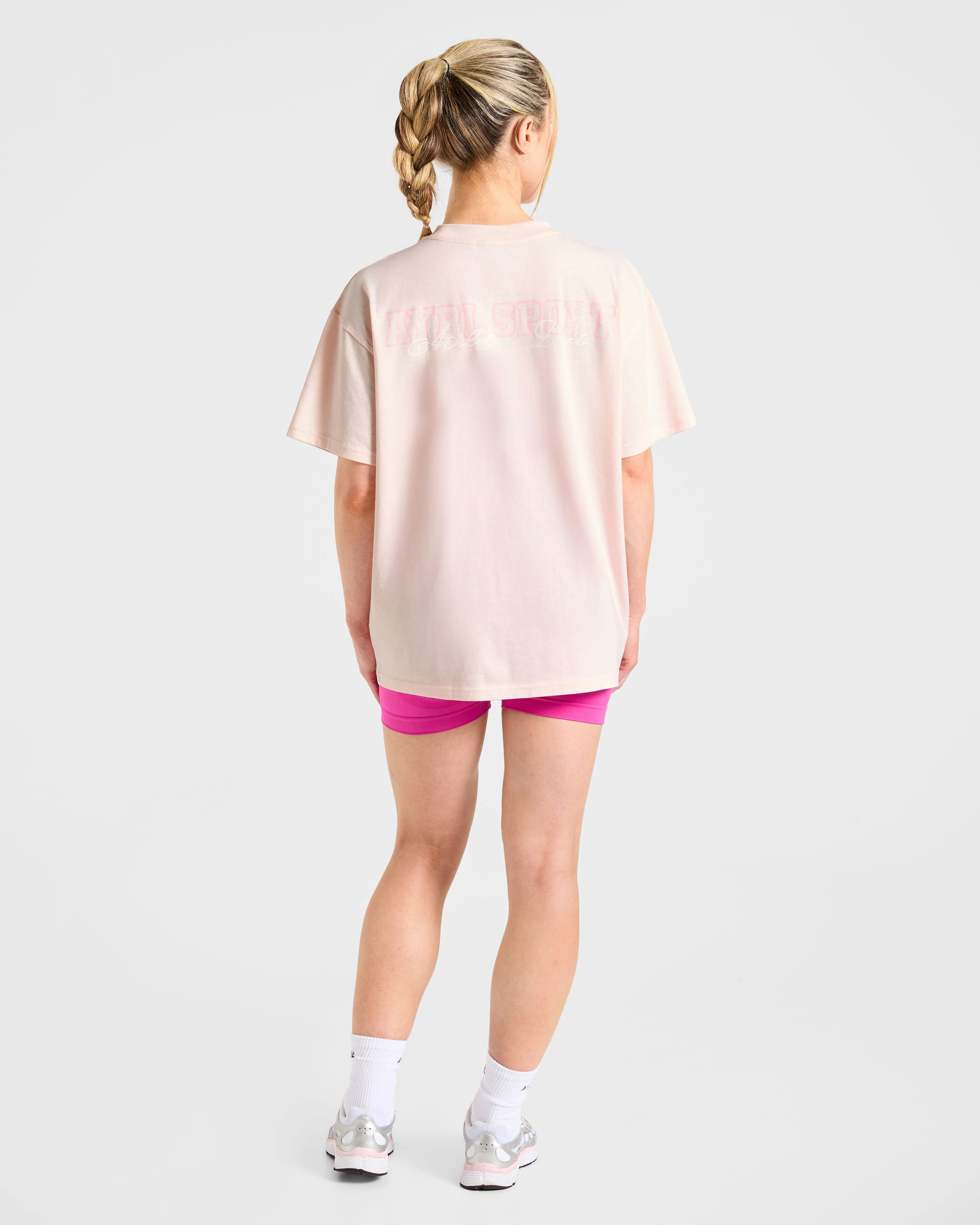 Varsity Dept. Oversized T Shirt - Rose - Image 4