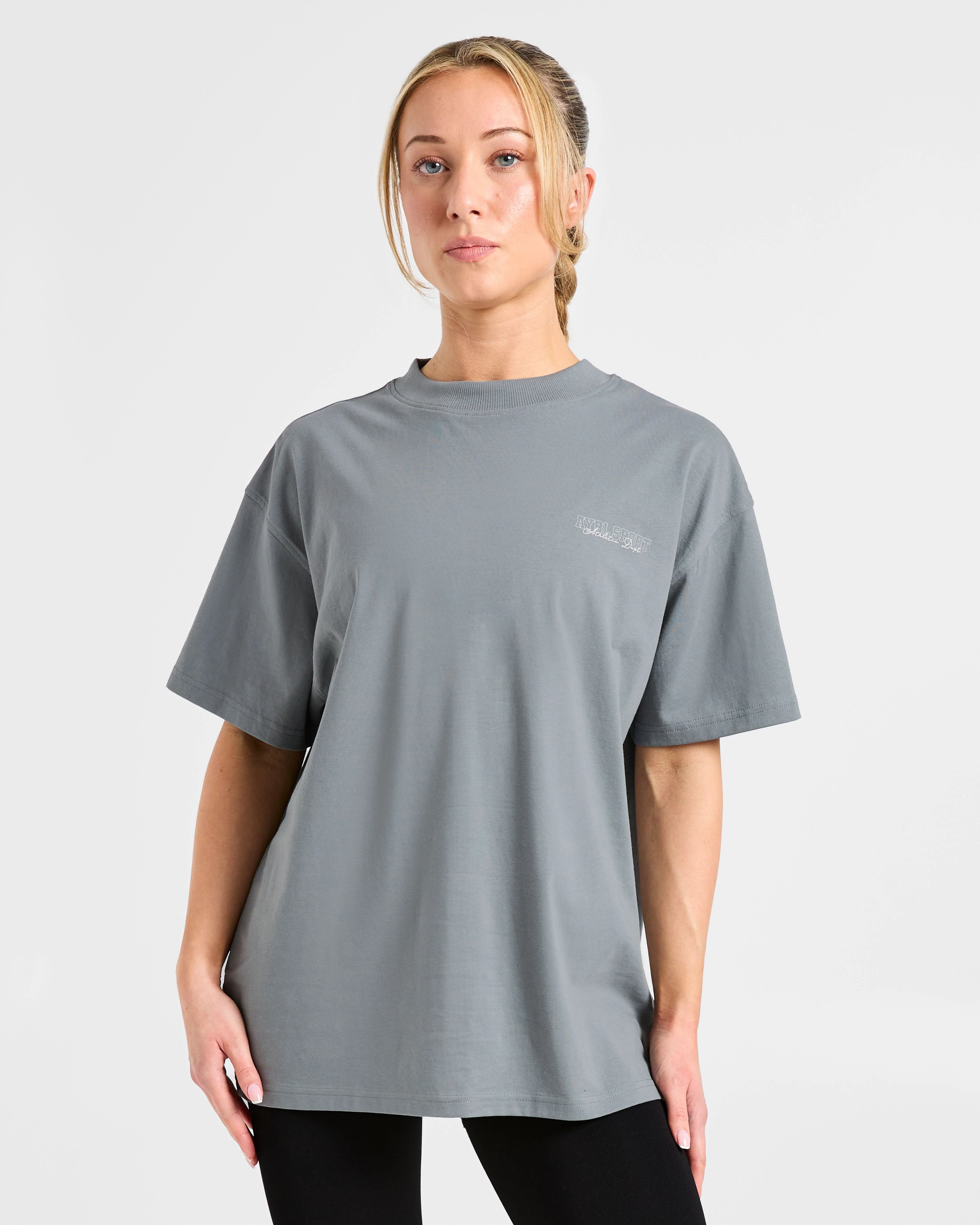 Varsity Dept. Oversized T Shirt - Slate Gris - Image 2