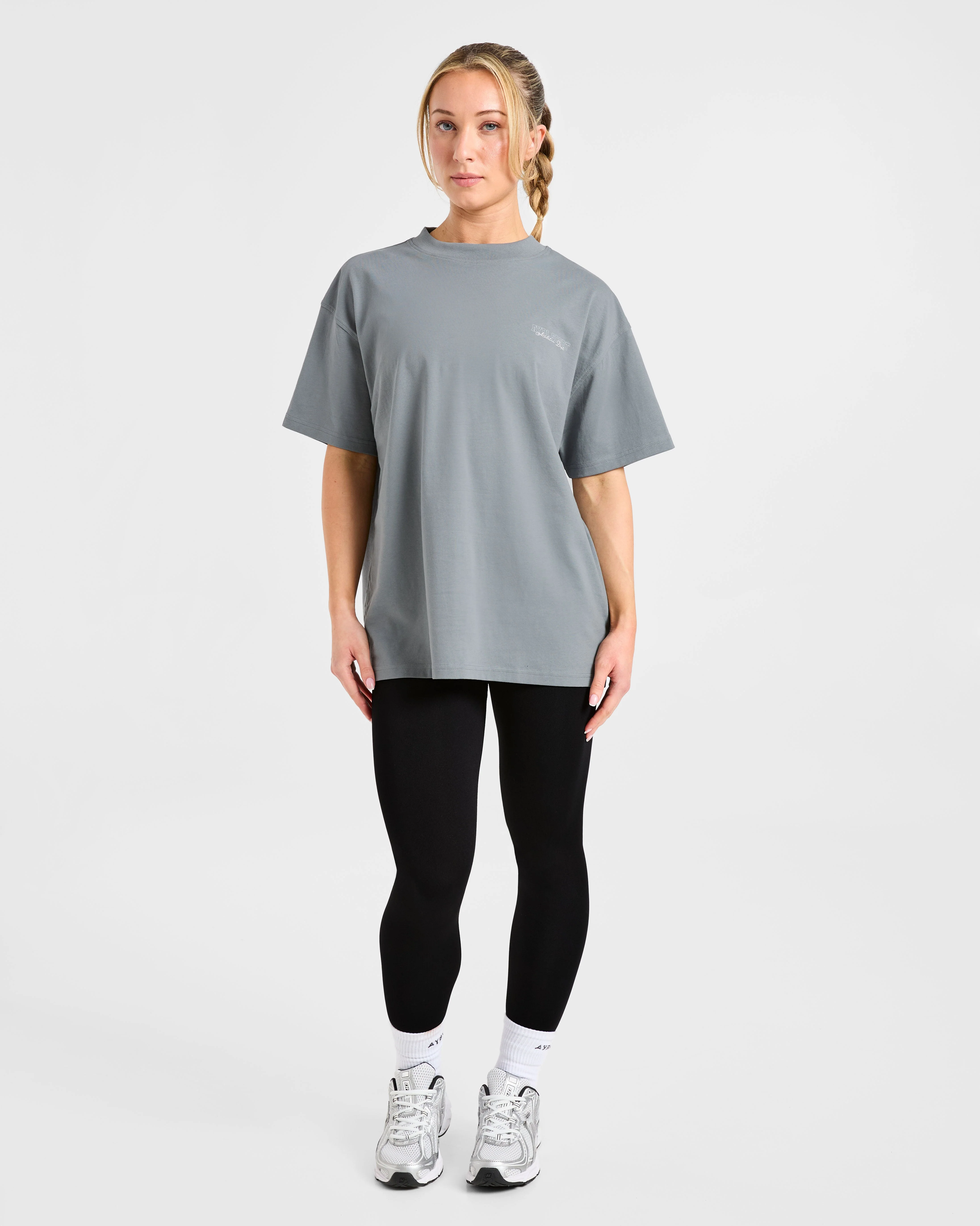Varsity Dept. Oversized T Shirt - Slate Gris - Image 3