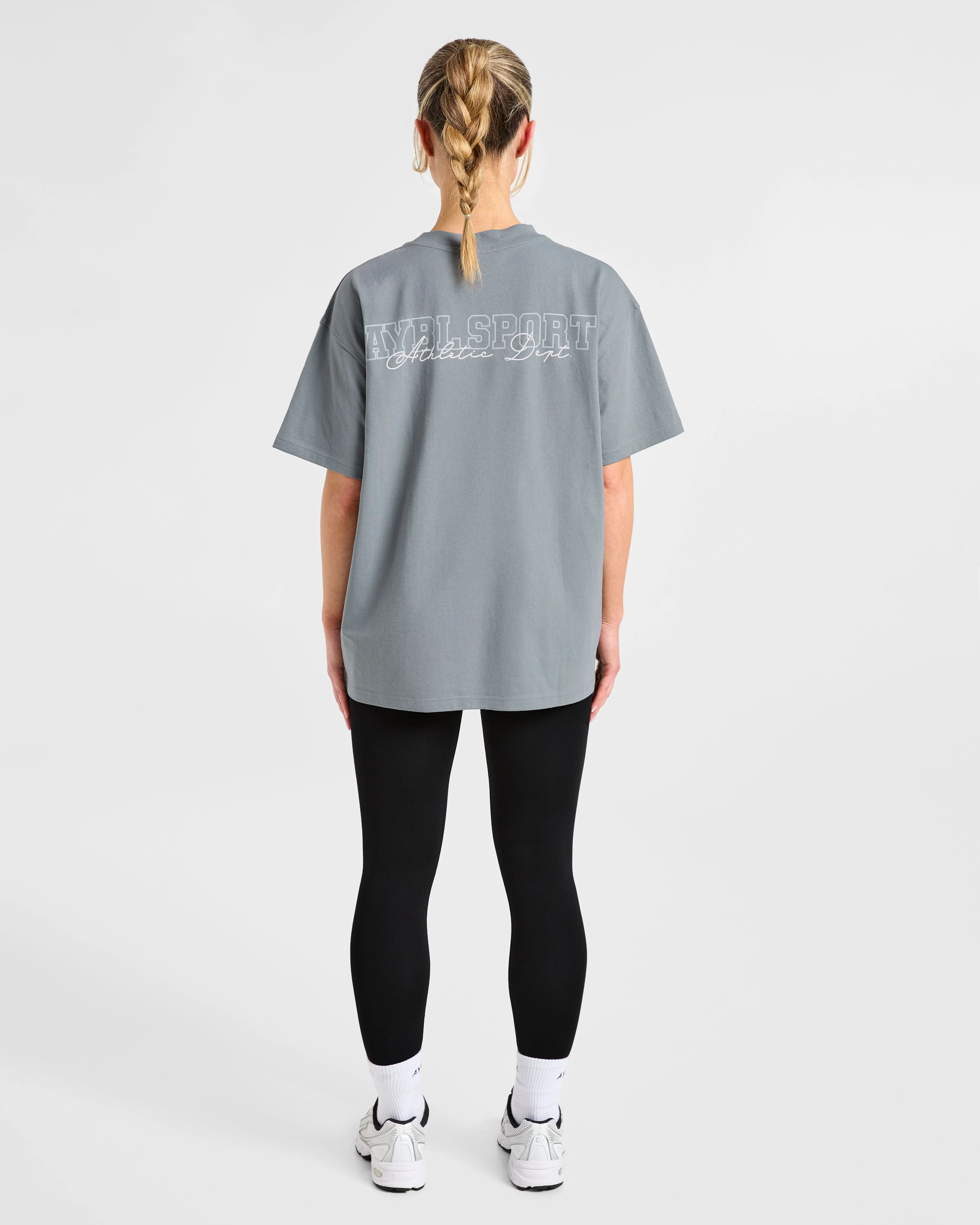 Varsity Dept. Oversized T Shirt - Slate Gris - Image 4