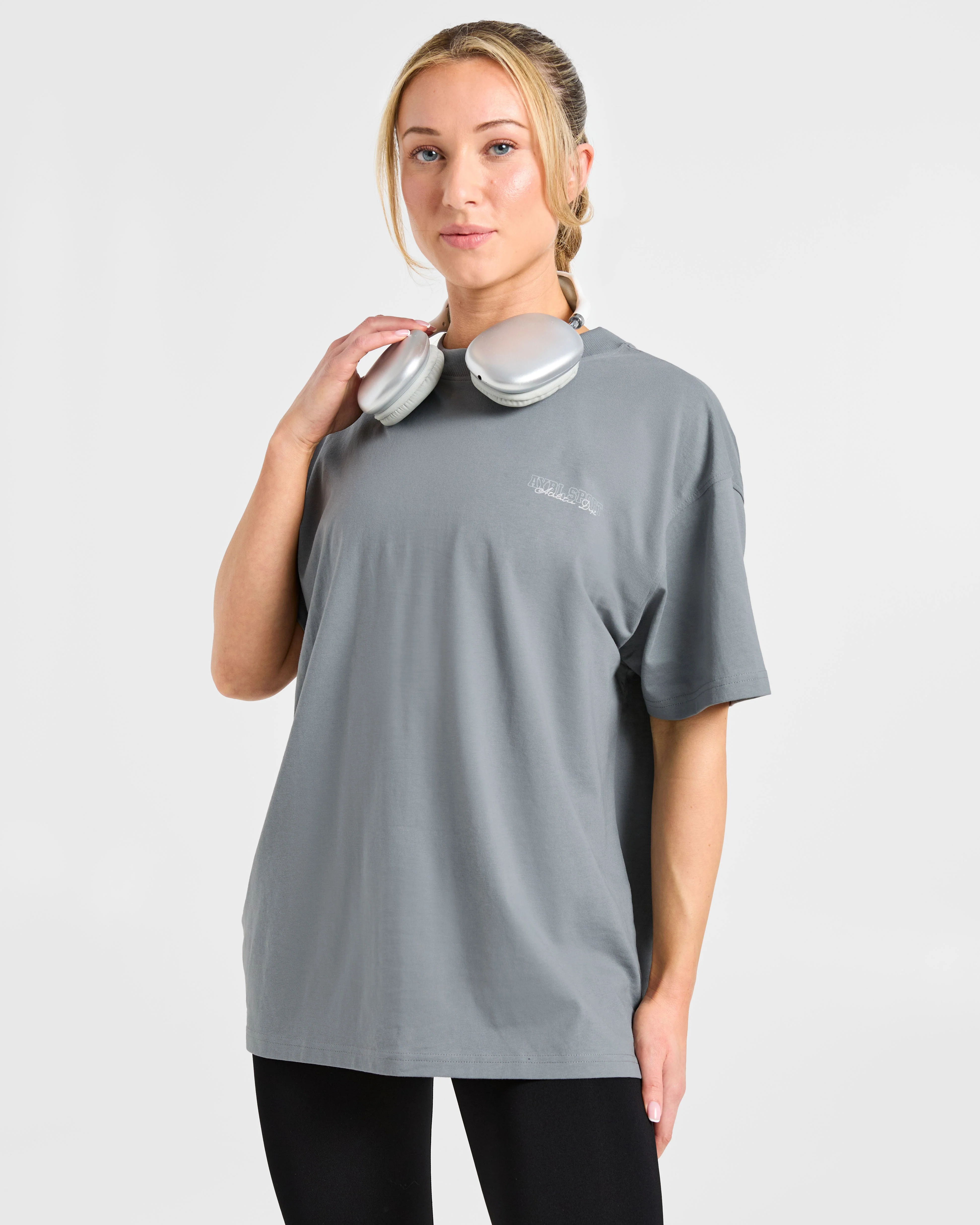 Varsity Dept. Oversized T Shirt - Slate Gris - Image 7