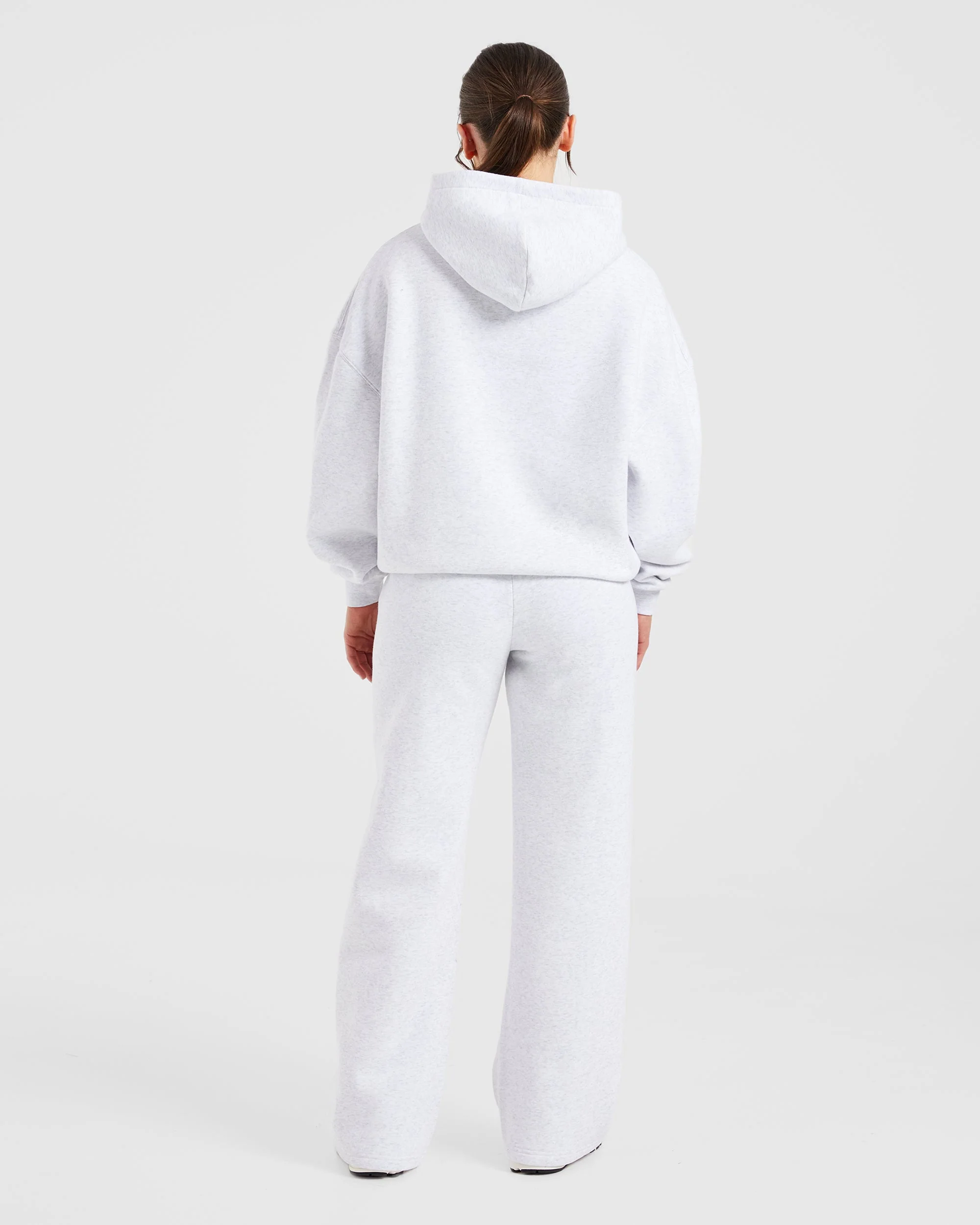 Varsity Embroidered Oversized Hoodie - Heather Grey - Image 4