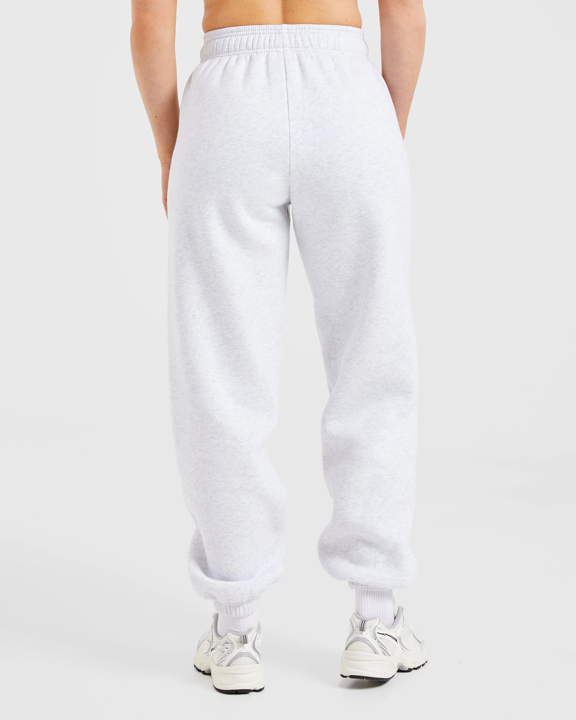 Varsity Embroidered Oversized Joggers - Heather Grey - Image 2