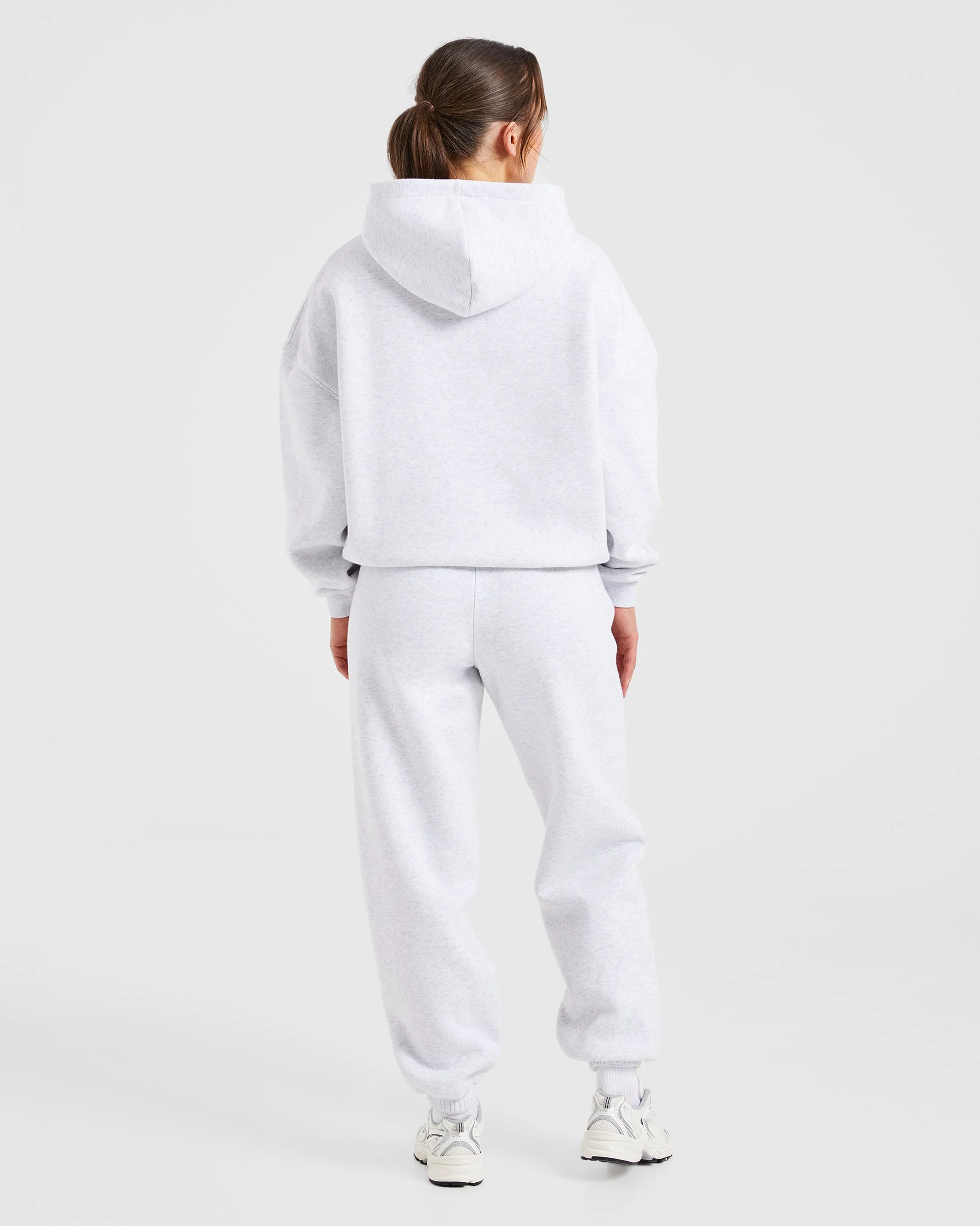 Varsity Embroidered Oversized Joggers - Heather Grey - Image 4