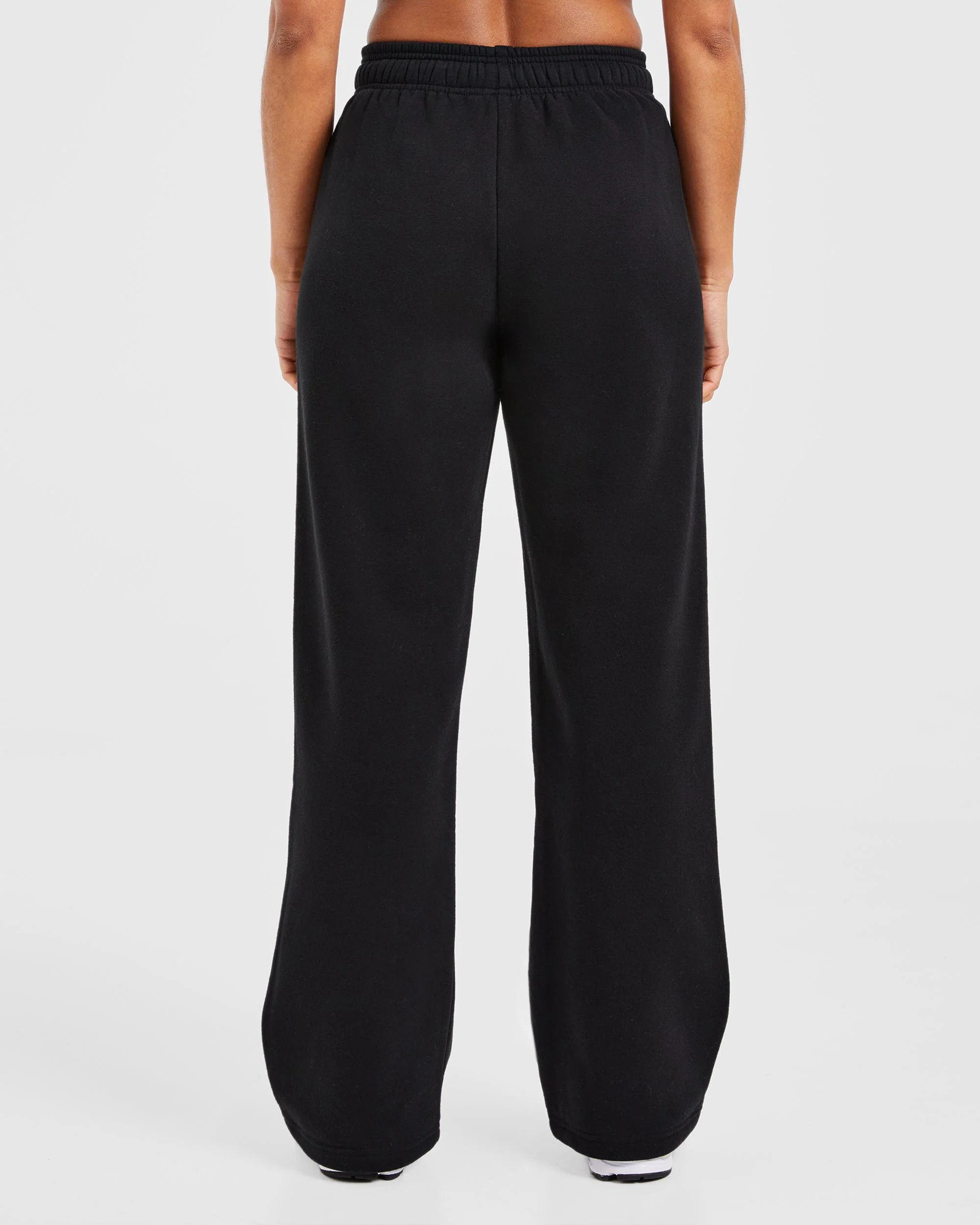 Varsity Embroidered Oversized Straight Leg Joggers - Black - Image 2