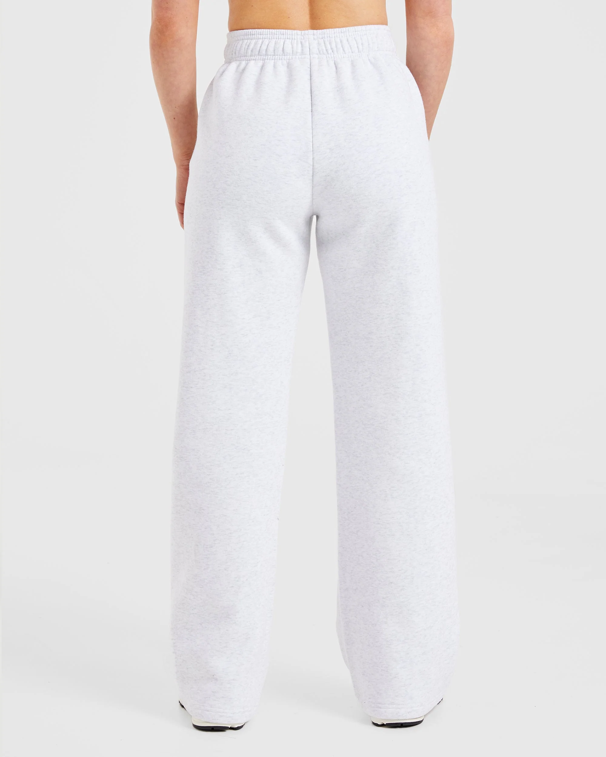 Varsity Embroidered Oversized Straight Leg Joggers - Heather Grey - Image 2