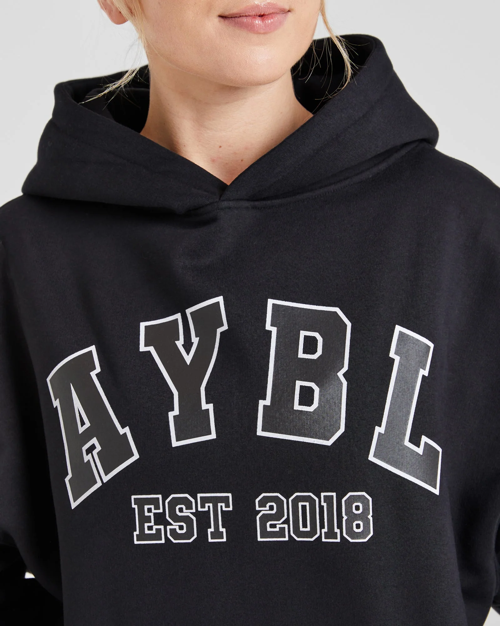 Varsity Graphic Oversized Hoodie - Noir - Image 5