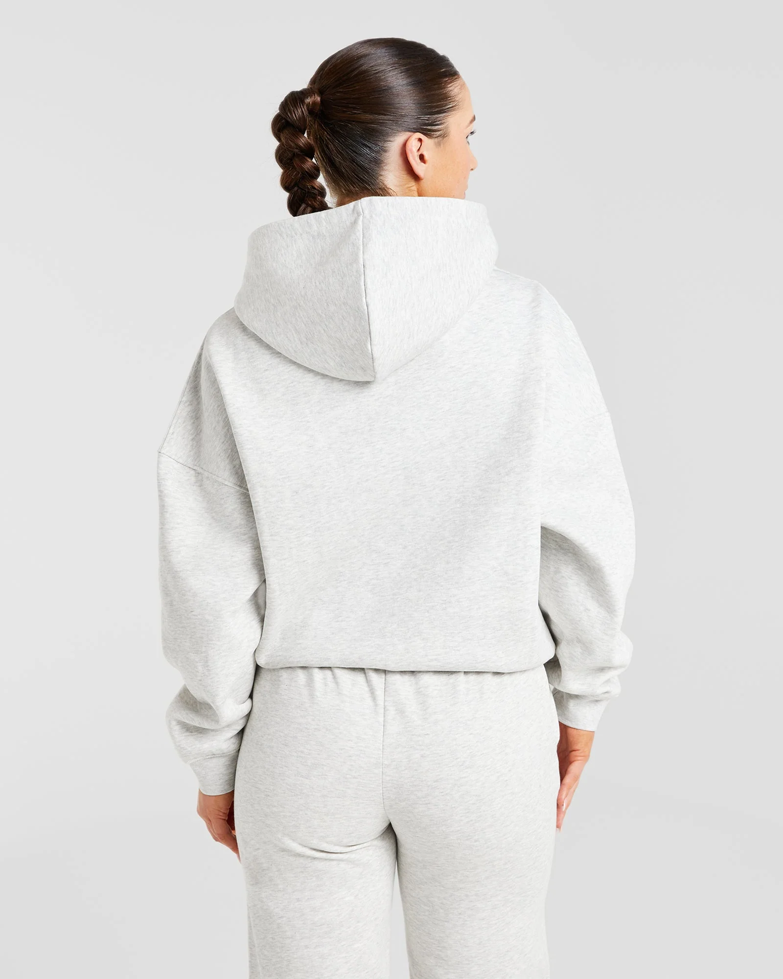 Varsity Graphic Oversized Hoodie - Gris Marl - Image 2