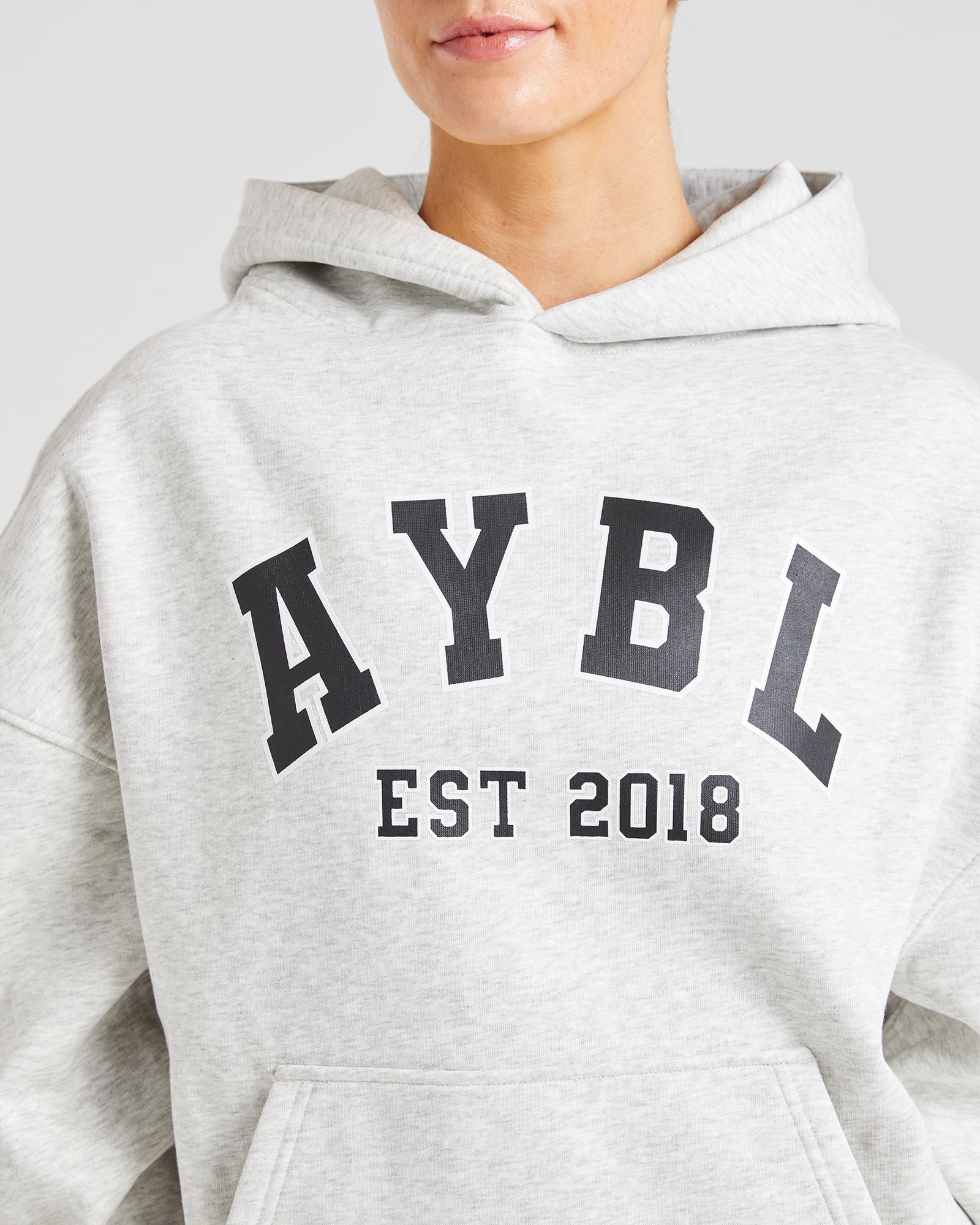 Varsity Graphic Oversized Hoodie - Gris Marl - Image 5