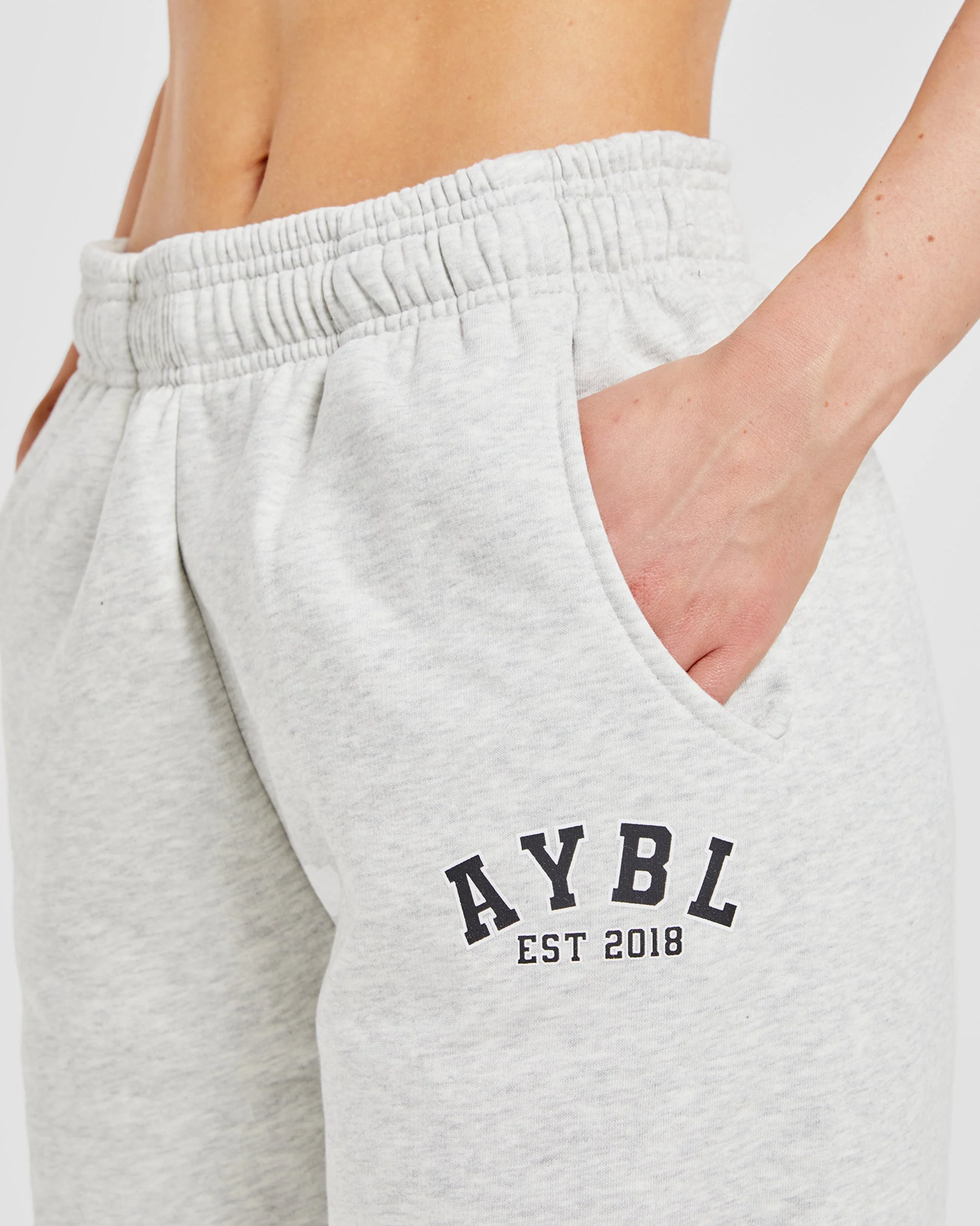 Varsity Graphic Oversized Joggers - Gris Marl - Image 3