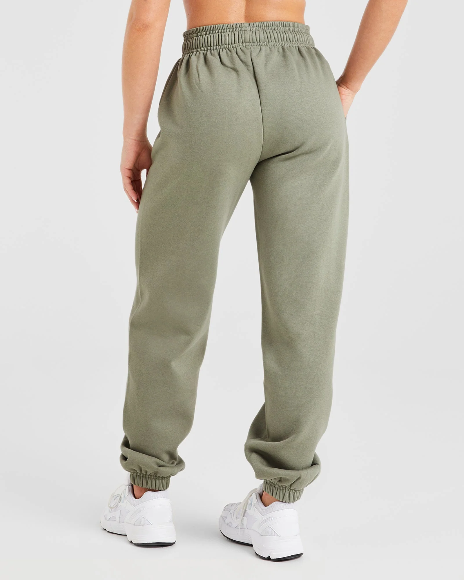 Varsity Graphic Oversized Joggers - Muted Olive - Image 2