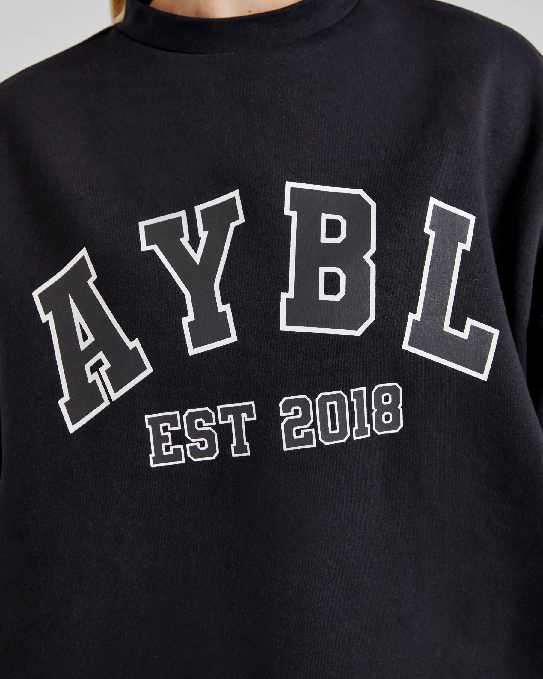Varsity Graphic Oversized Sweatshirt - Noir - Image 5