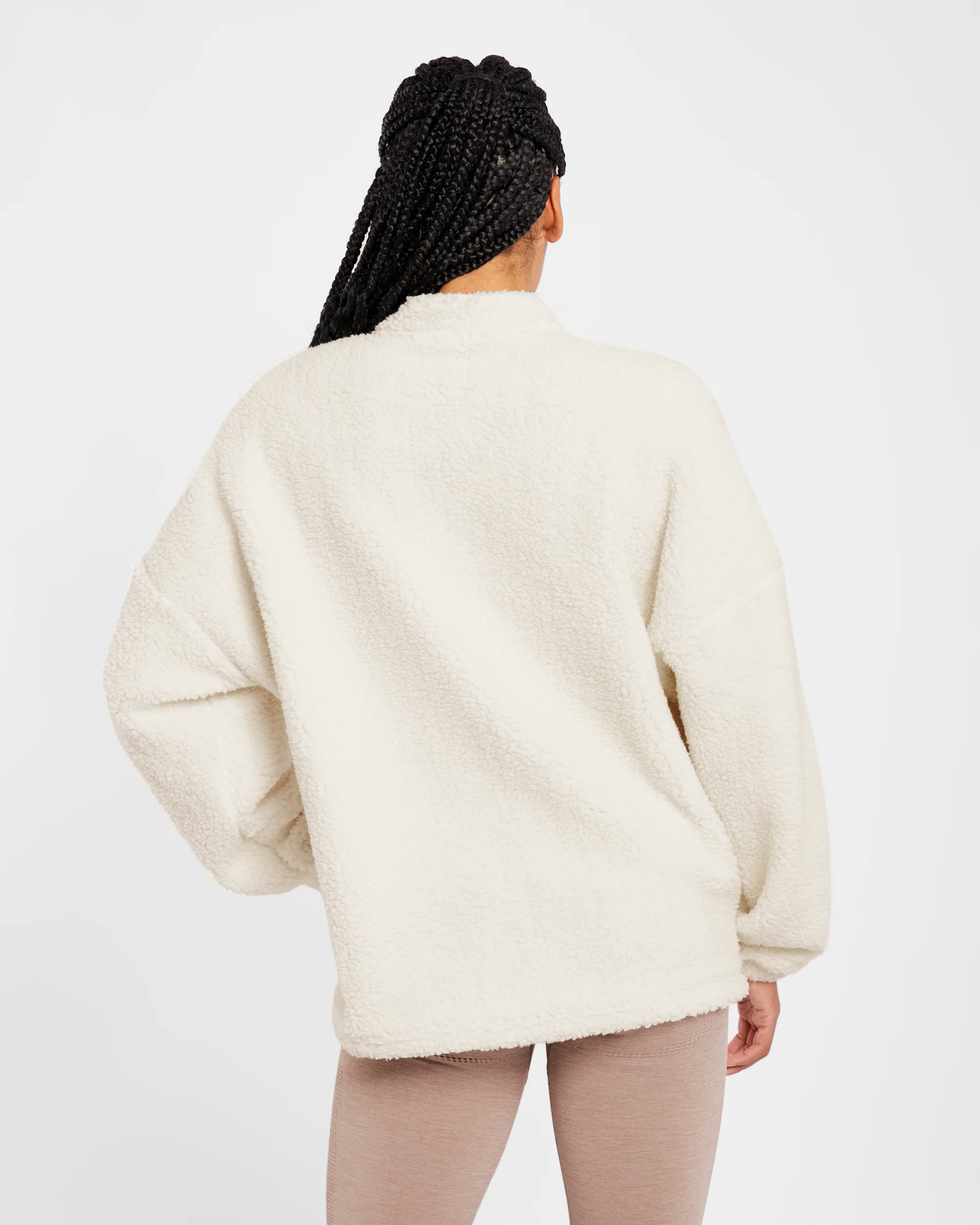 Varsity Oversized Fleece - Cream - Image 2