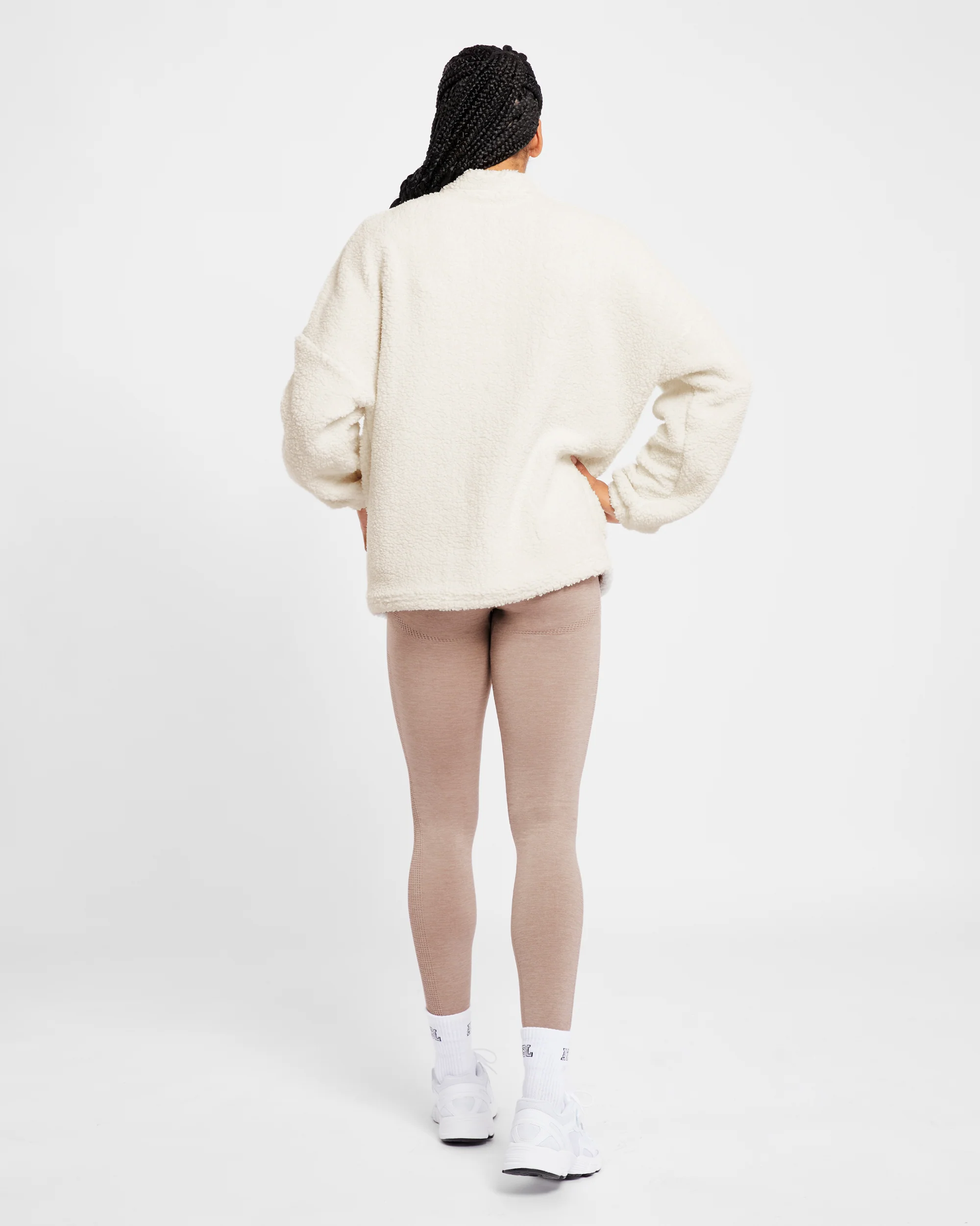 Varsity Oversized Fleece - Cream - Image 4