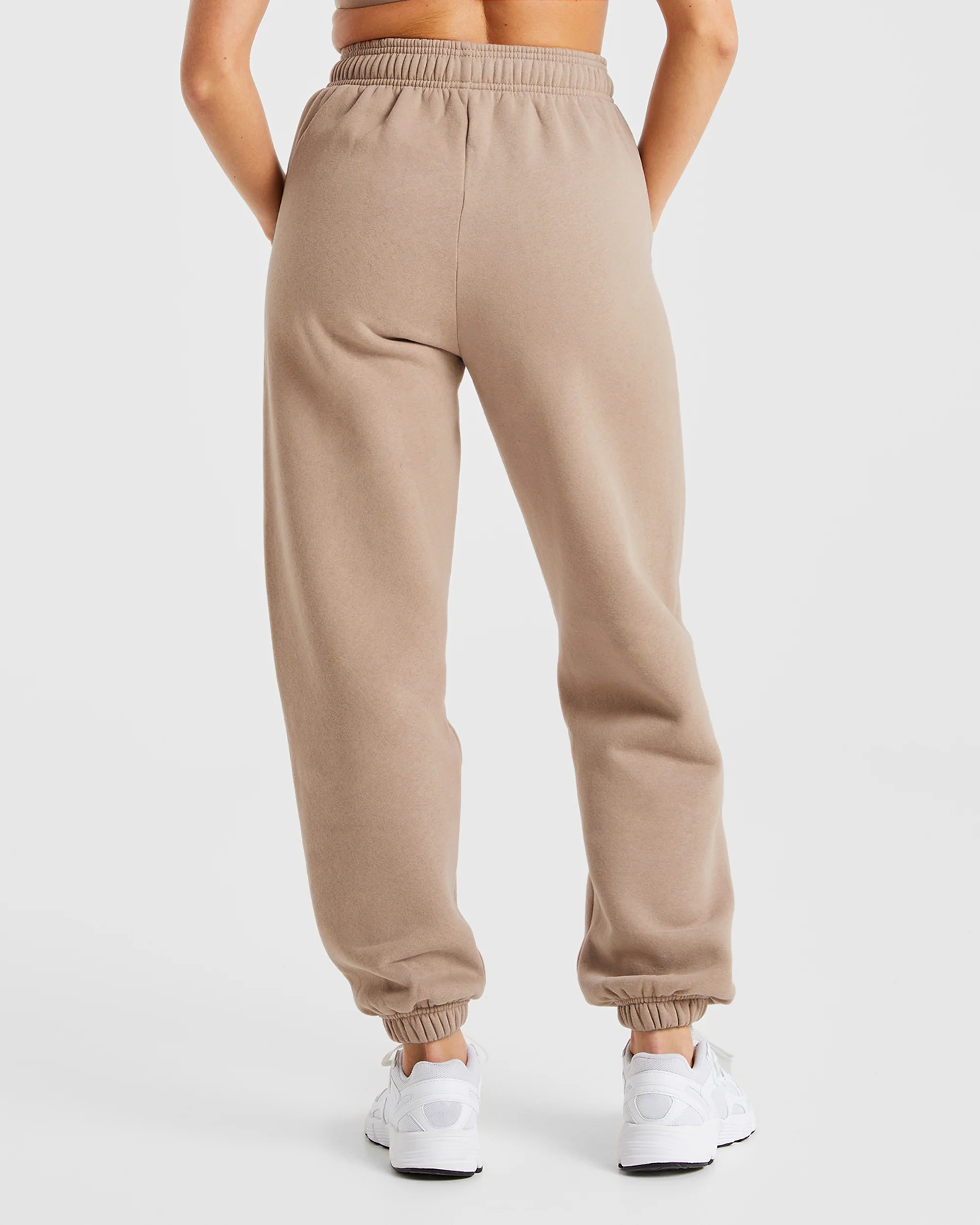 Varsity Oversized Joggers - Latte Marron - Image 2