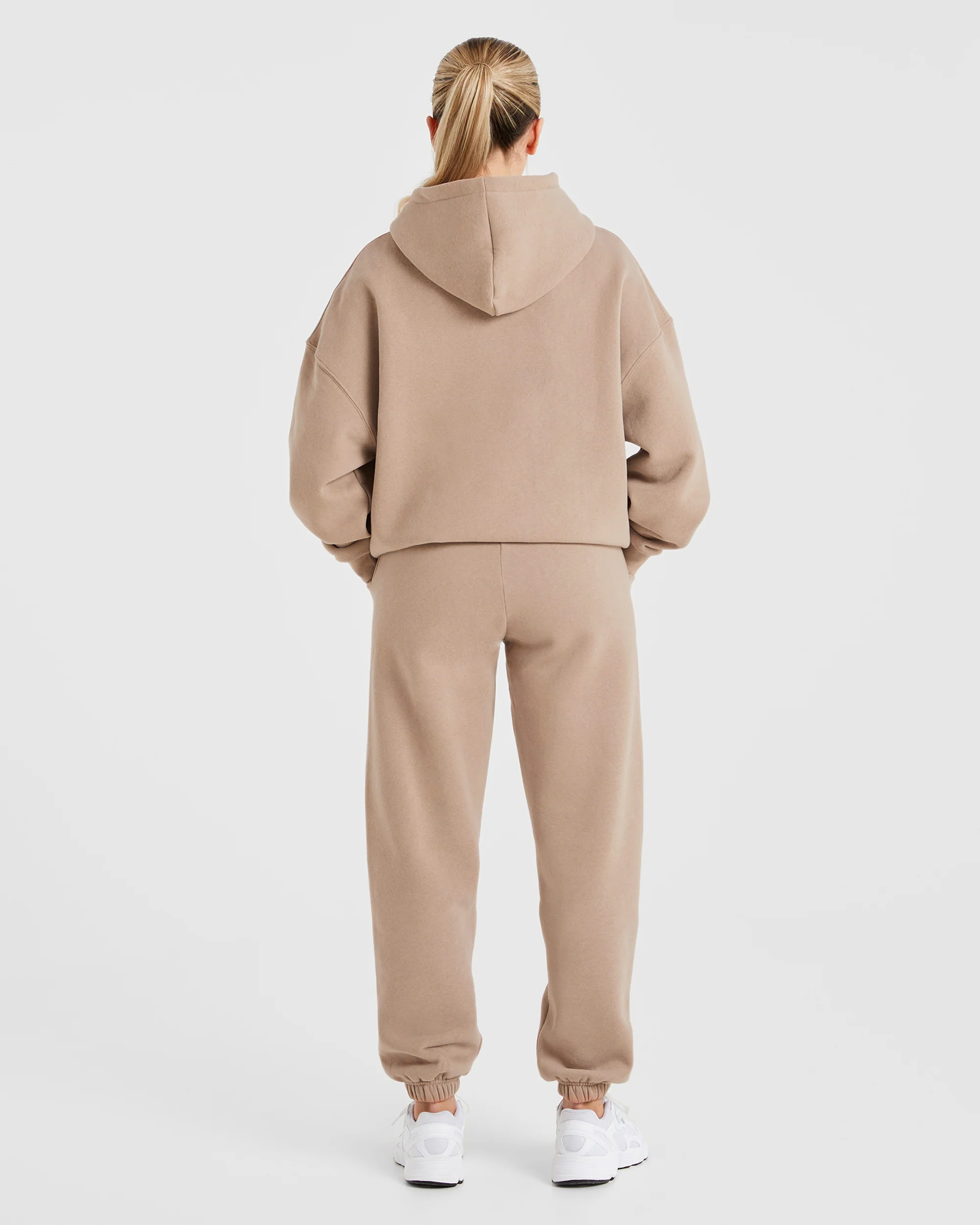 Varsity Oversized Joggers - Latte Marron - Image 4