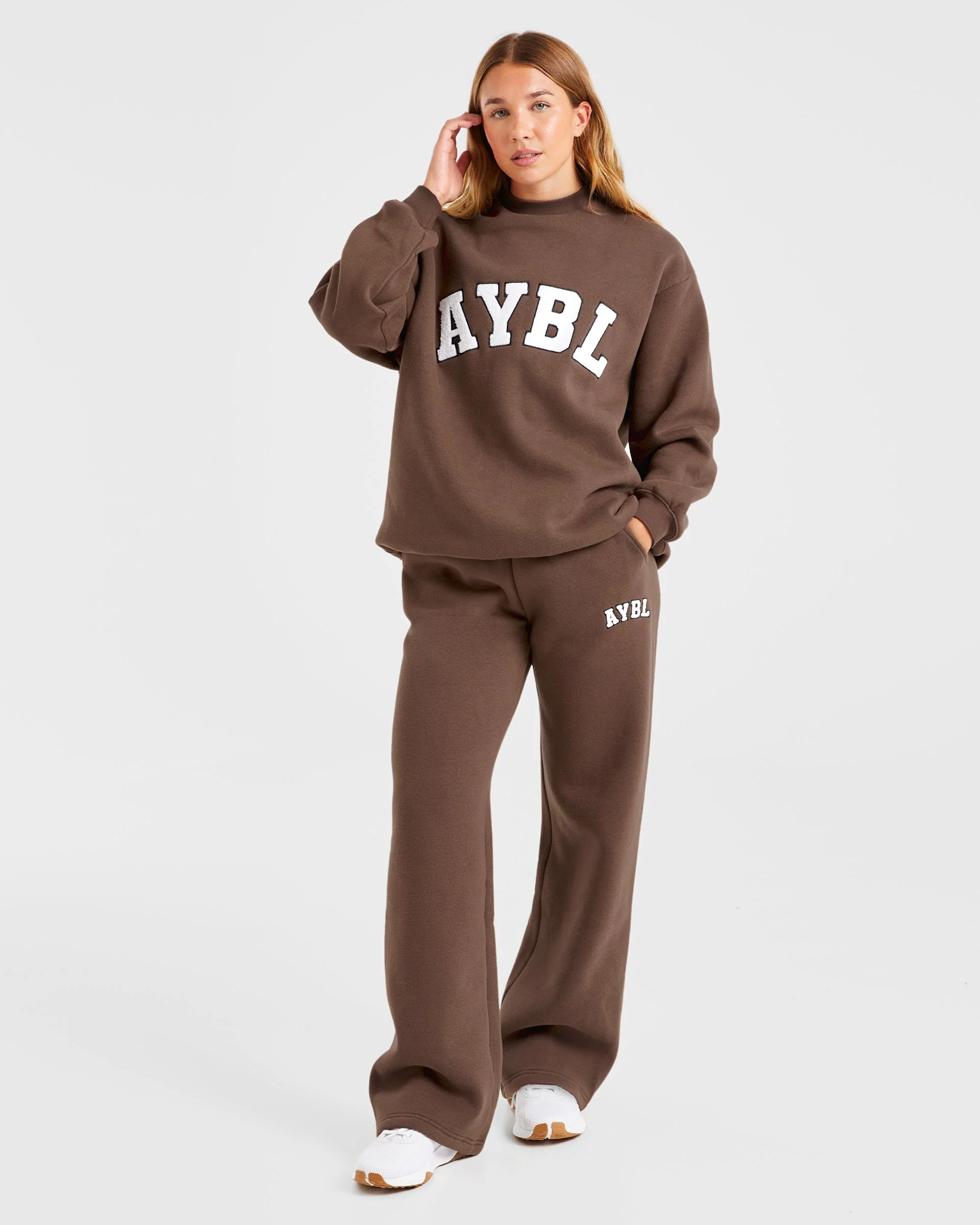 Varsity Oversized Sweatshirt - Brun - Image 3