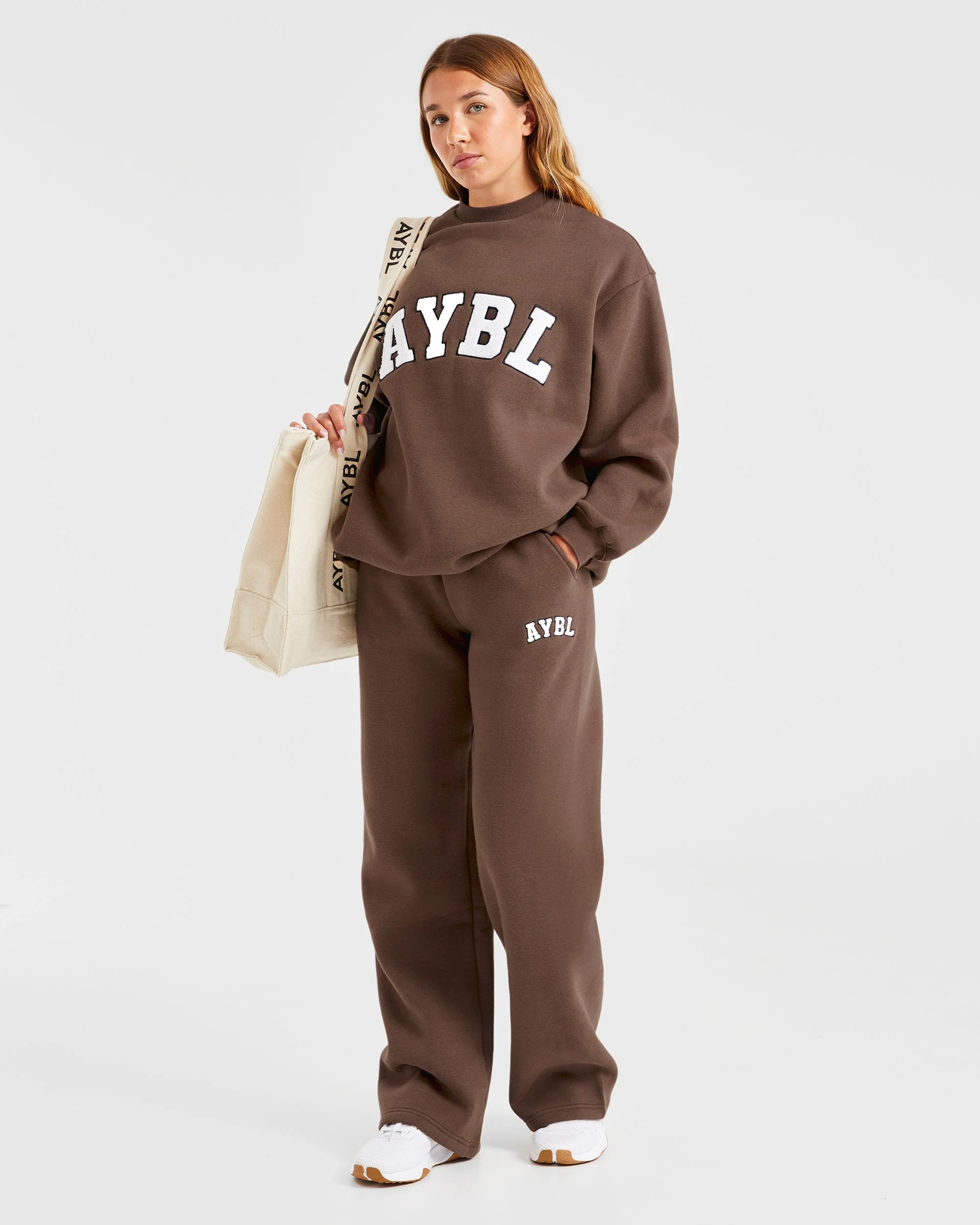 Varsity Oversized Sweatshirt - Brun - Image 7