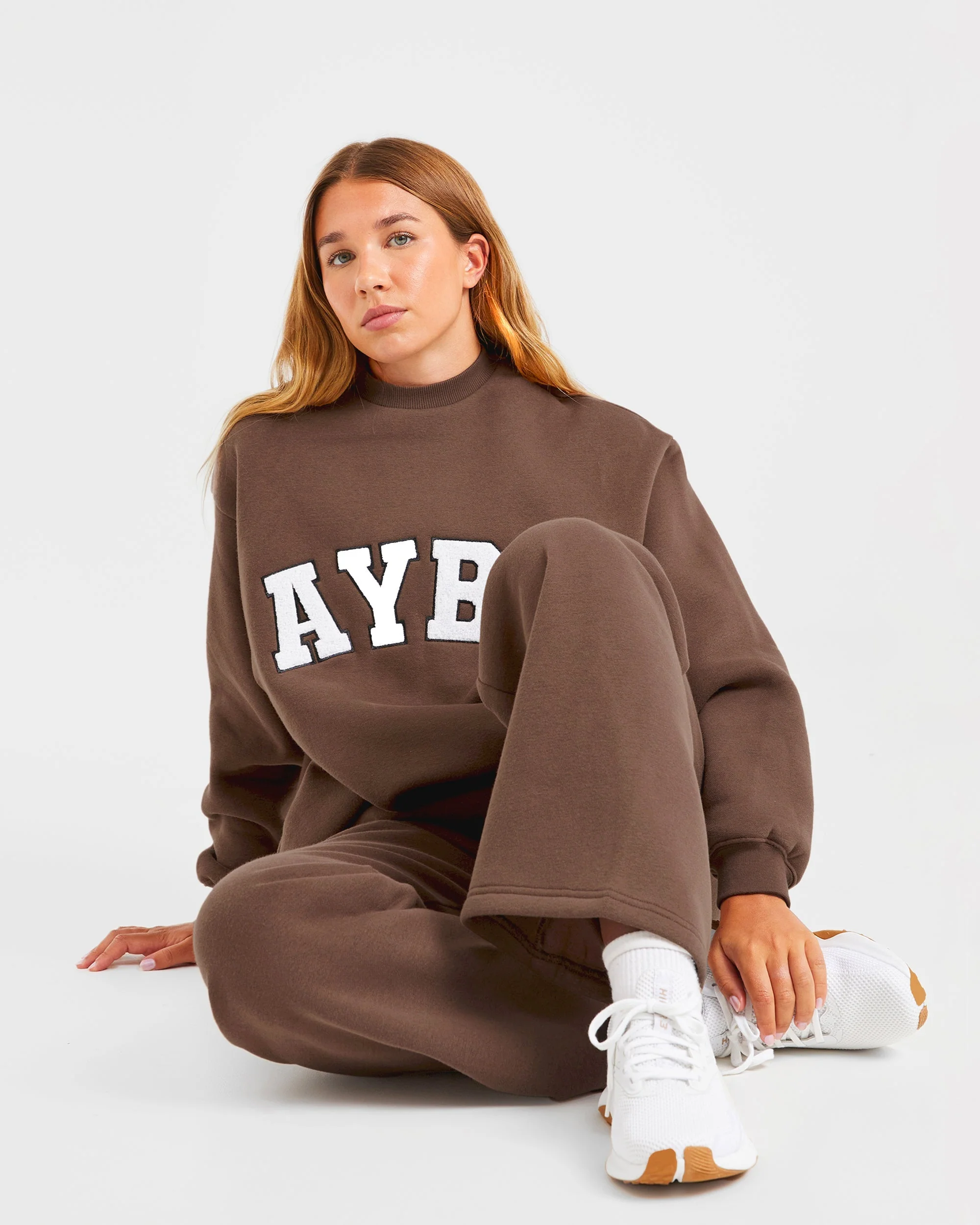 Varsity Oversized Sweatshirt - Brun - Image 8