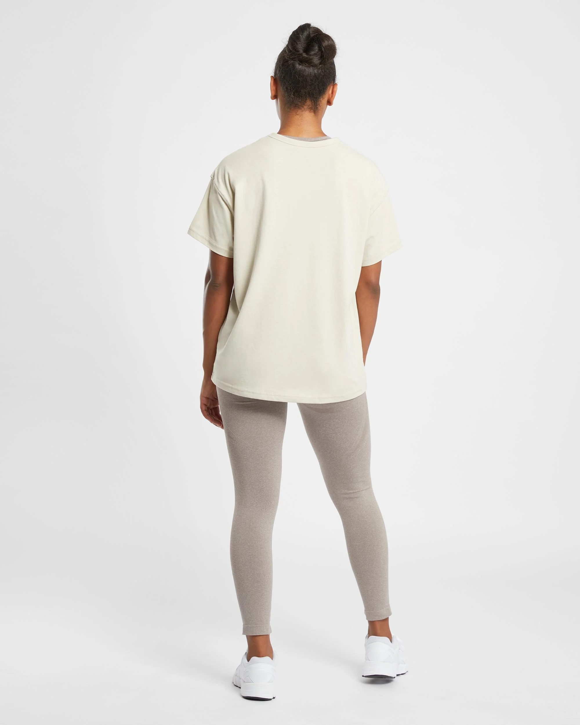 Varsity Oversized T Shirt - Beige - Image 12