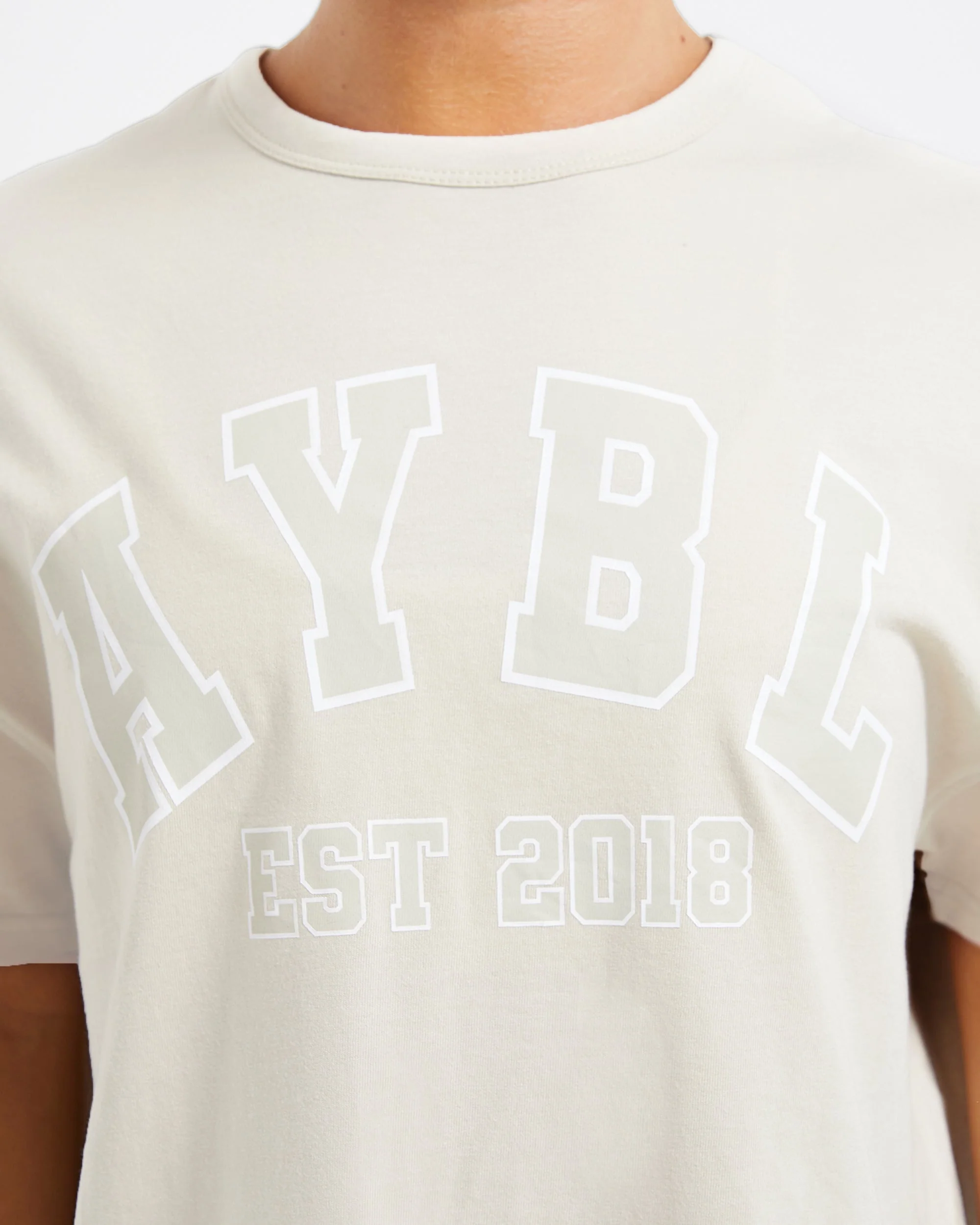Varsity Oversized T Shirt - Beige - Image 5