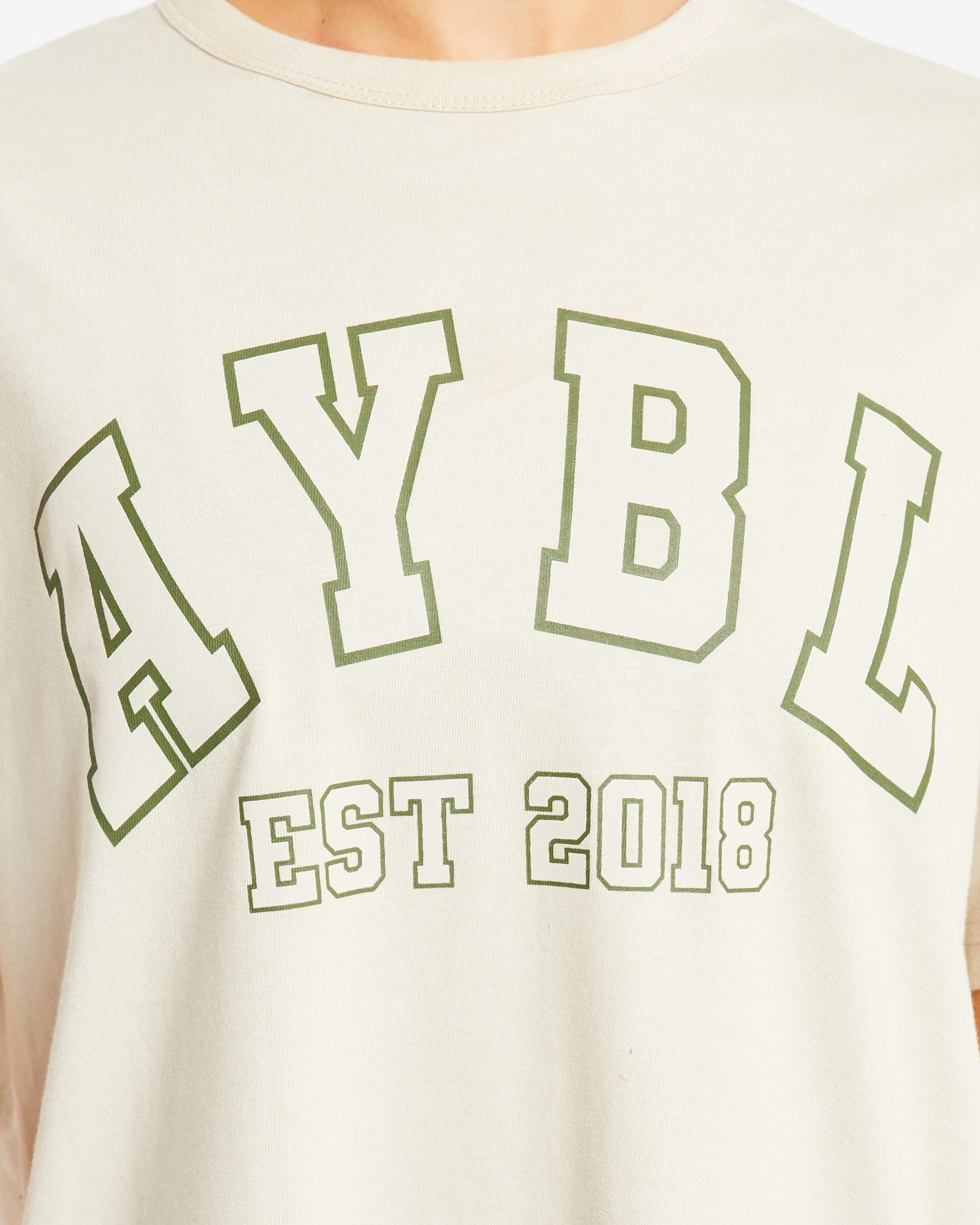 Varsity Oversized T Shirt - Beige / Khaki - Image 13