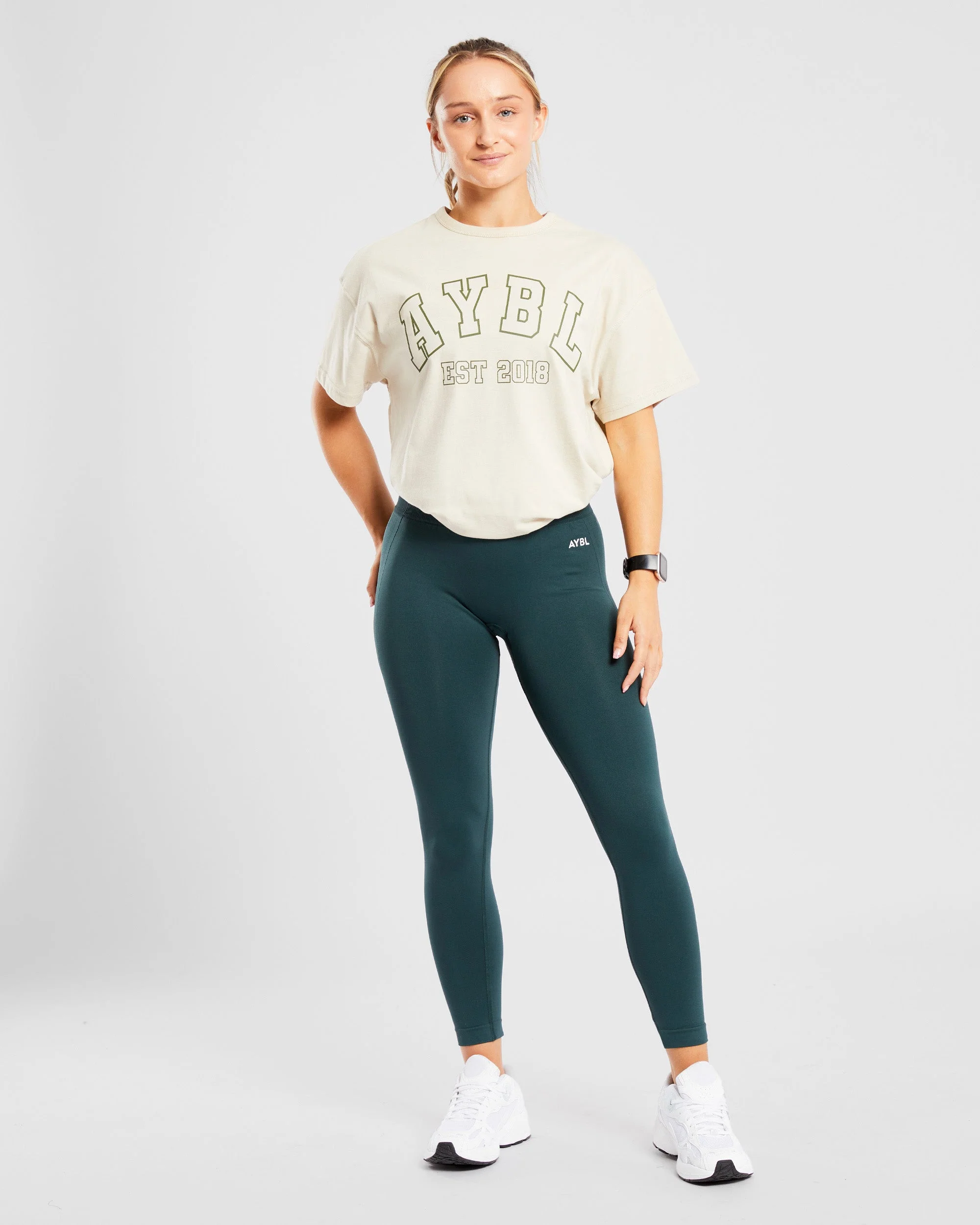 Varsity Oversized T Shirt - Beige / Khaki - Image 14