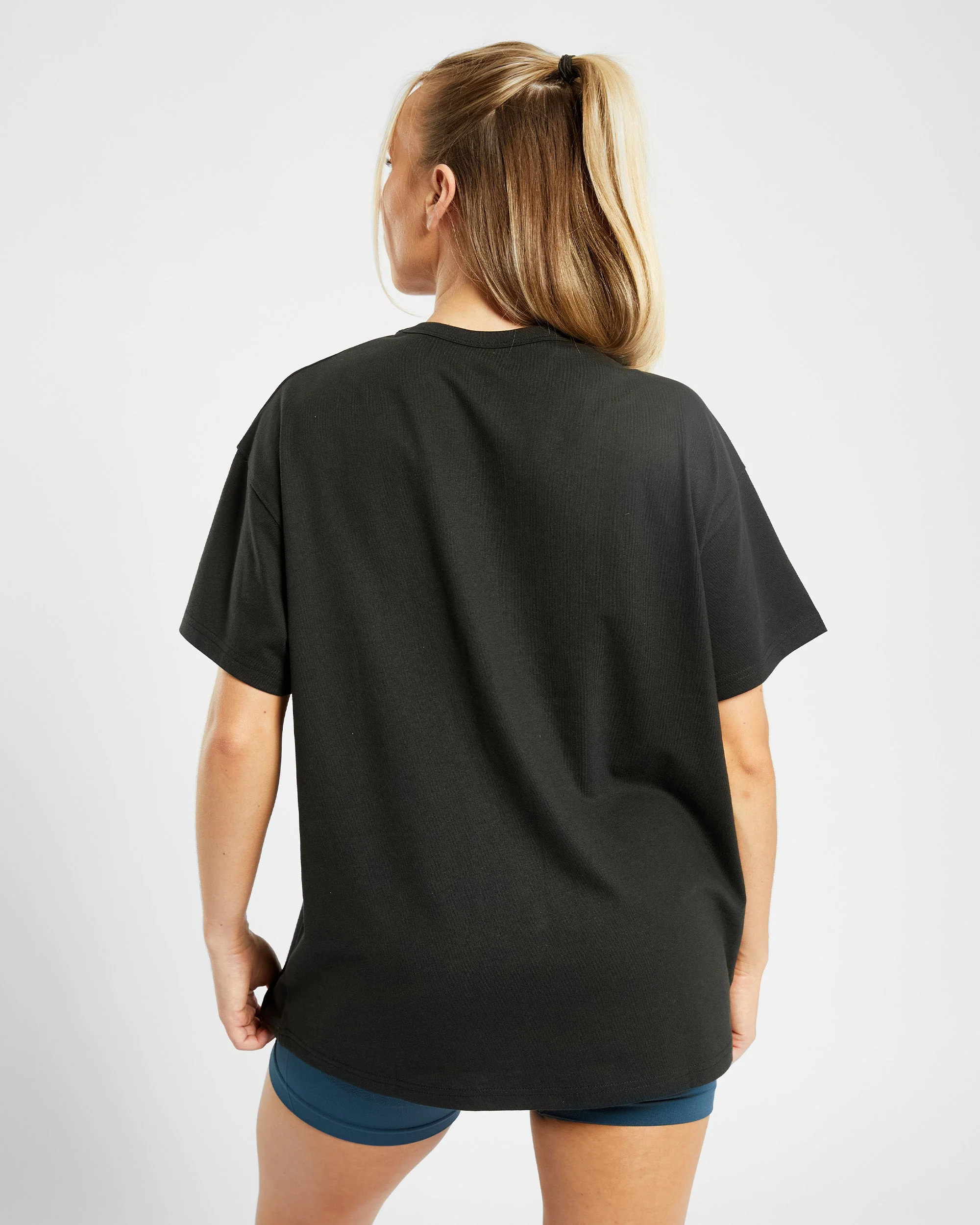 Varsity Oversized T Shirt - Noir/Bleu - Image 10