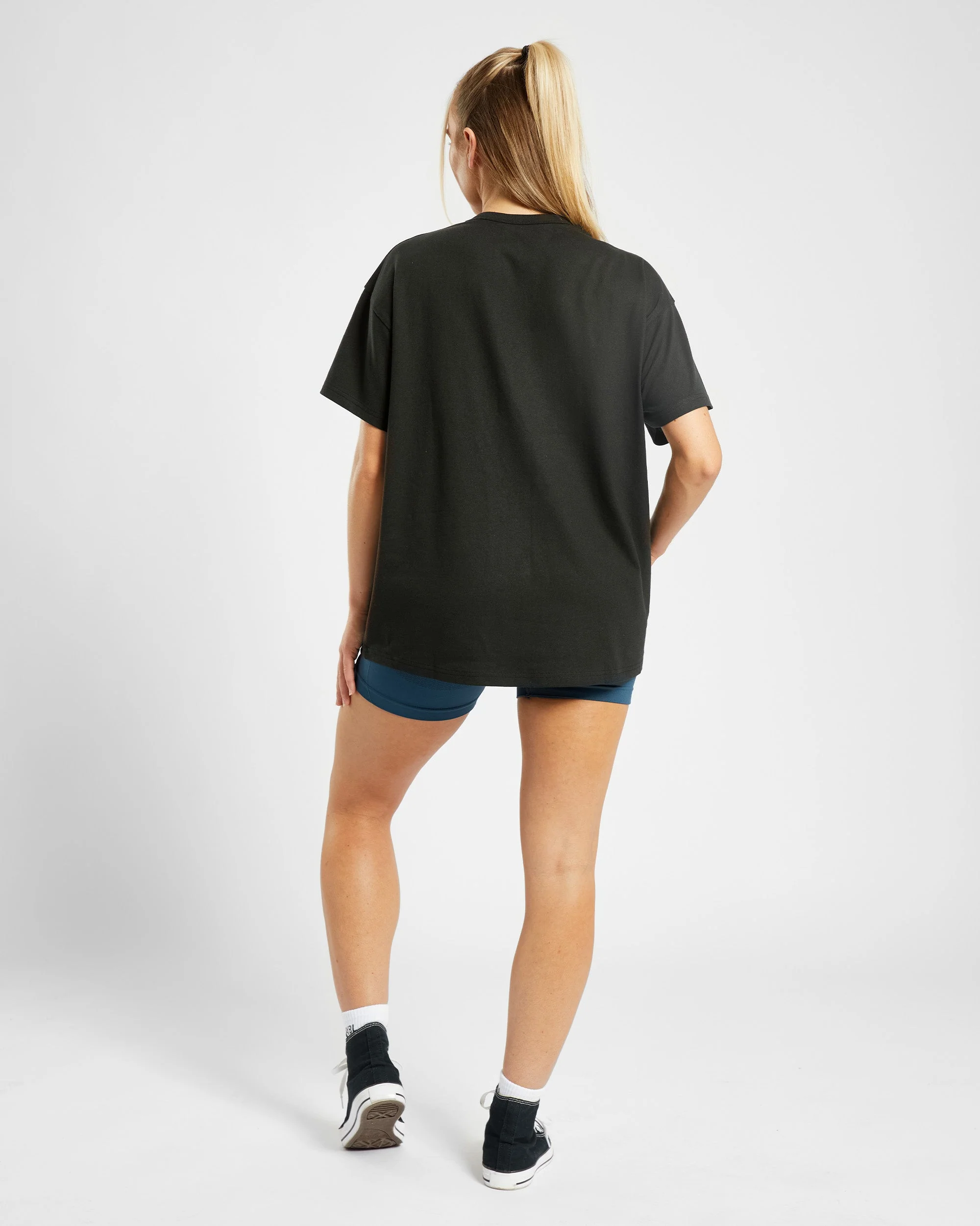 Varsity Oversized T Shirt - Noir/Bleu - Image 12