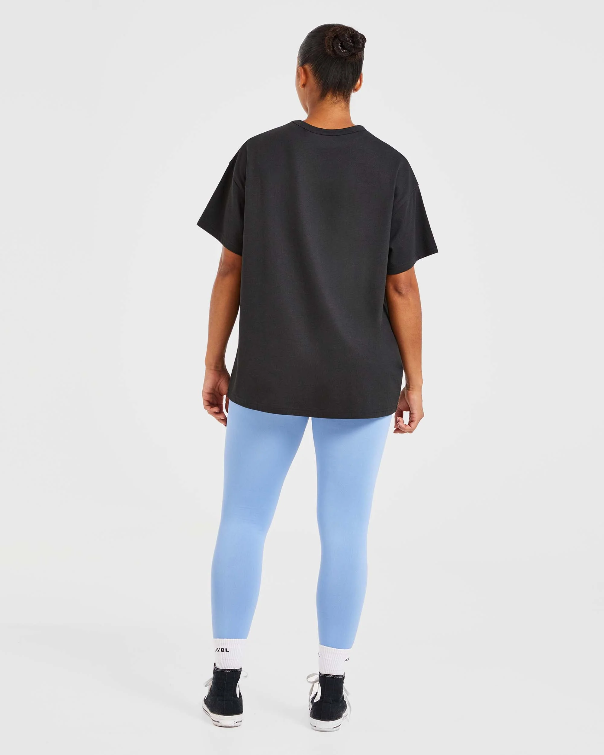 Varsity Oversized T Shirt - Noir/Bleu - Image 4