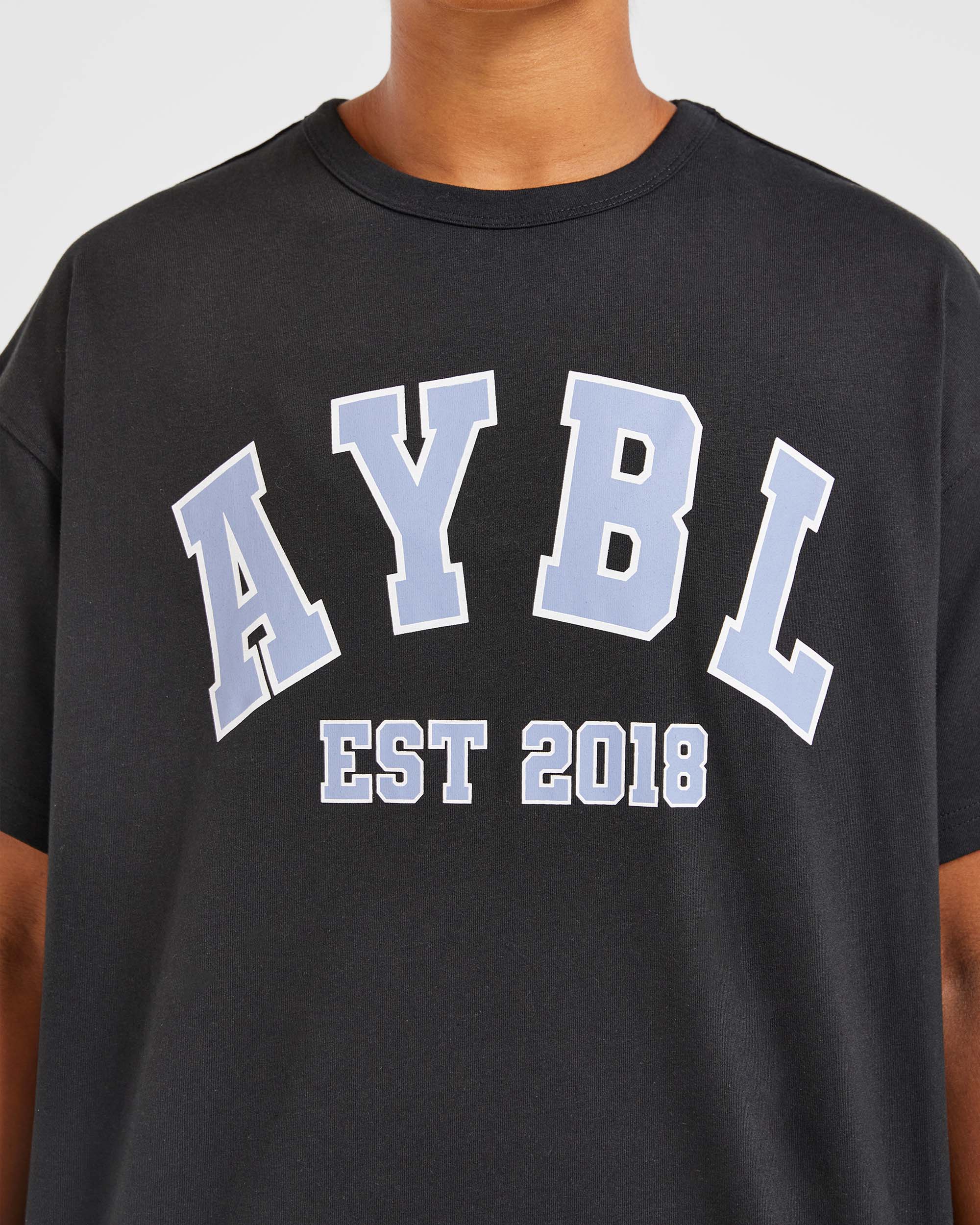 Varsity Oversized T Shirt - Noir/Bleu - Image 5