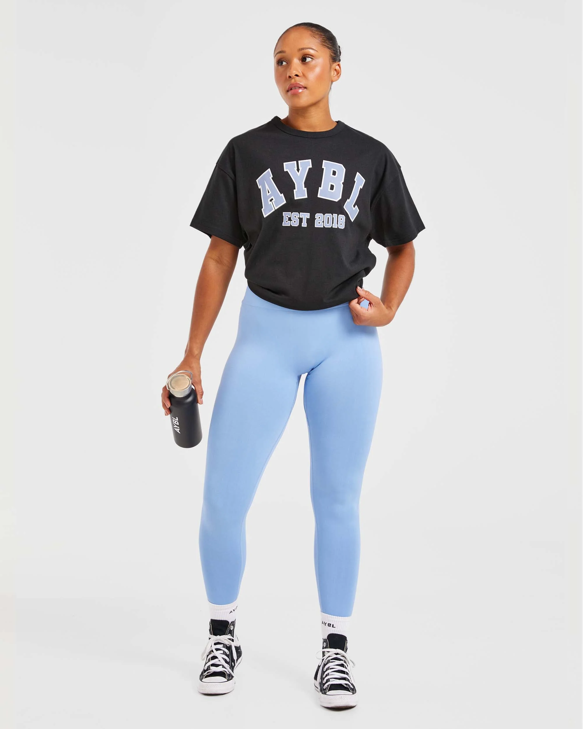 Varsity Oversized T Shirt - Noir/Bleu - Image 7