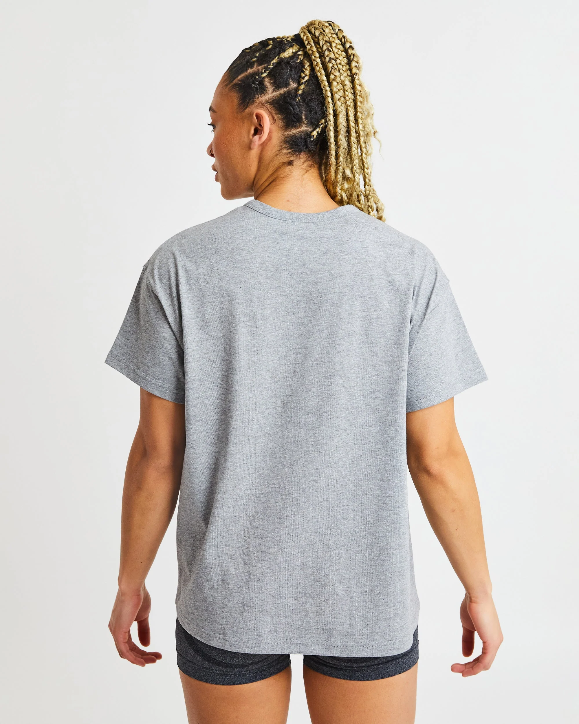 Varsity Oversized T Shirt - Heather Gris - Image 10
