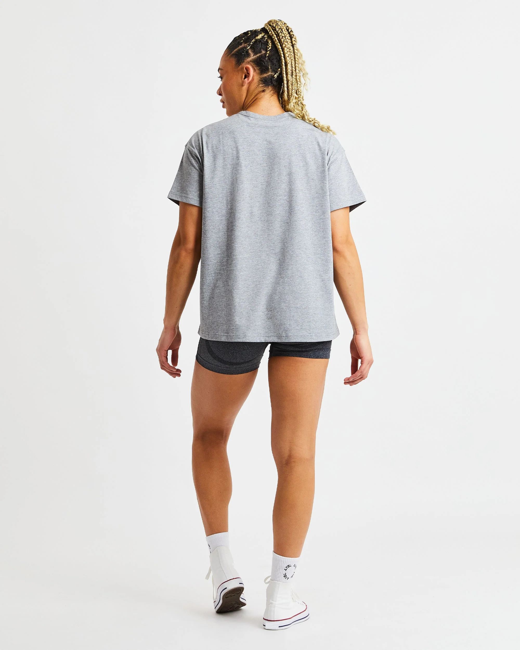 Varsity Oversized T Shirt - Heather Gris - Image 12