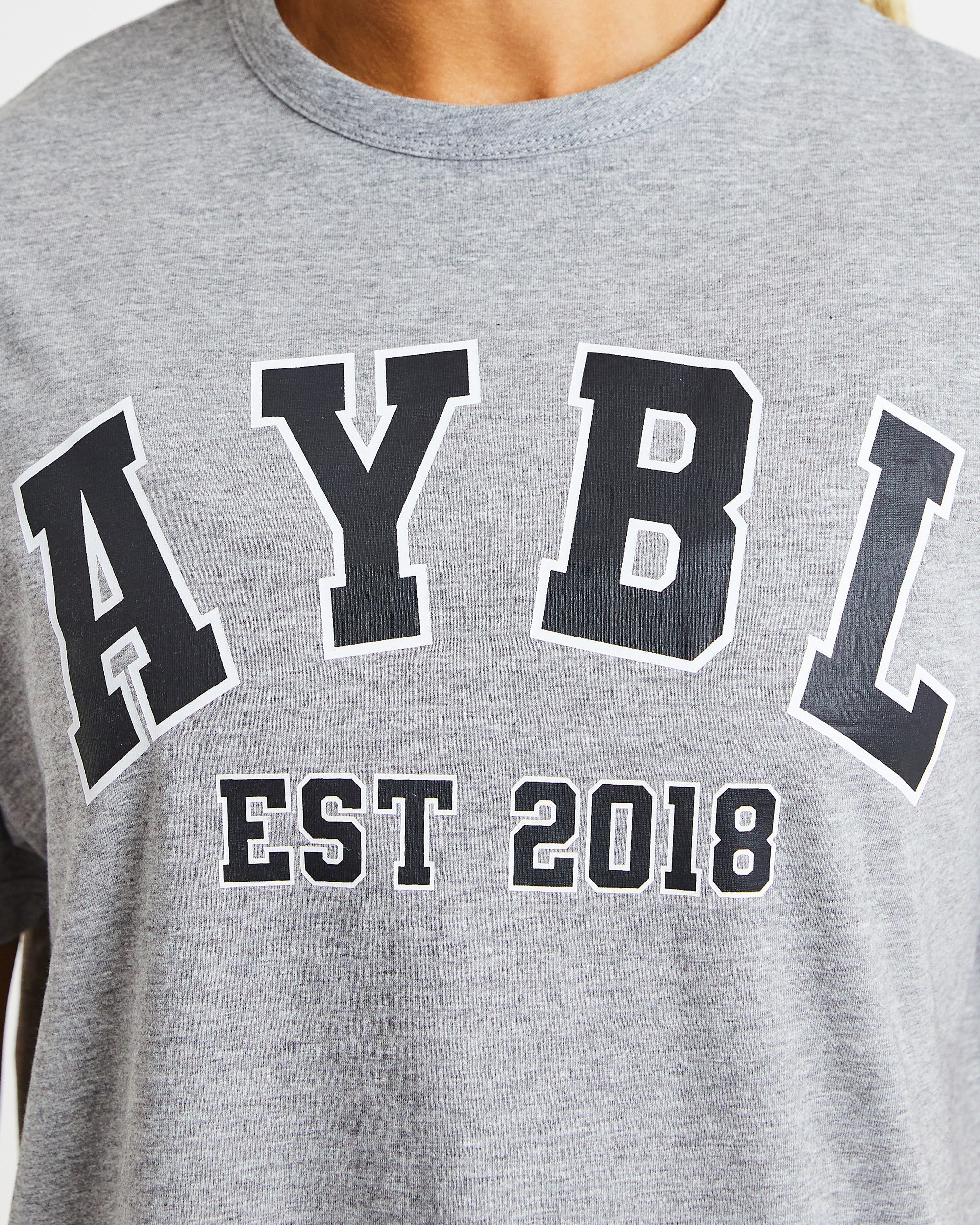 Varsity Oversized T Shirt - Heather Gris - Image 13