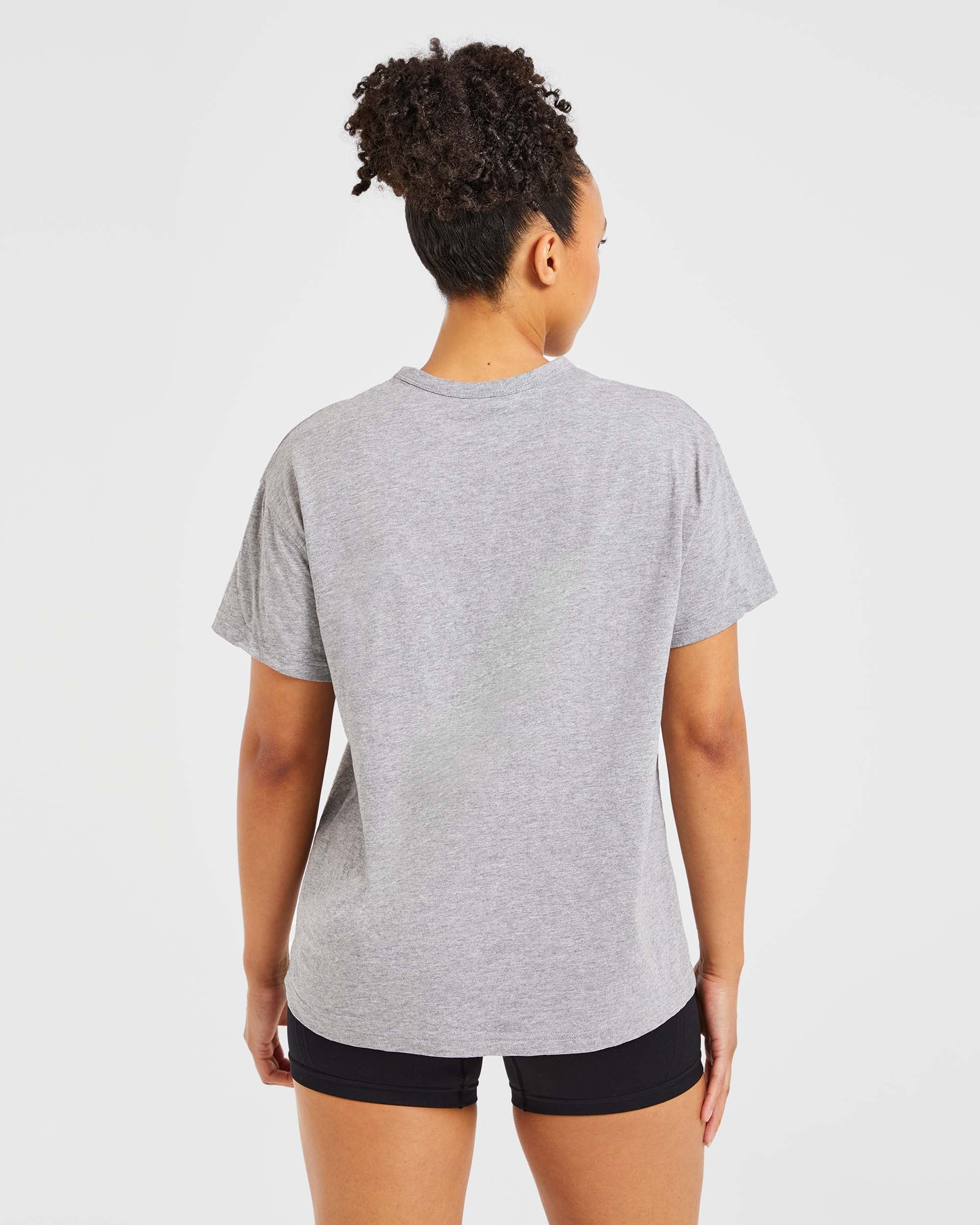 Varsity Oversized T Shirt - Heather Gris - Image 2