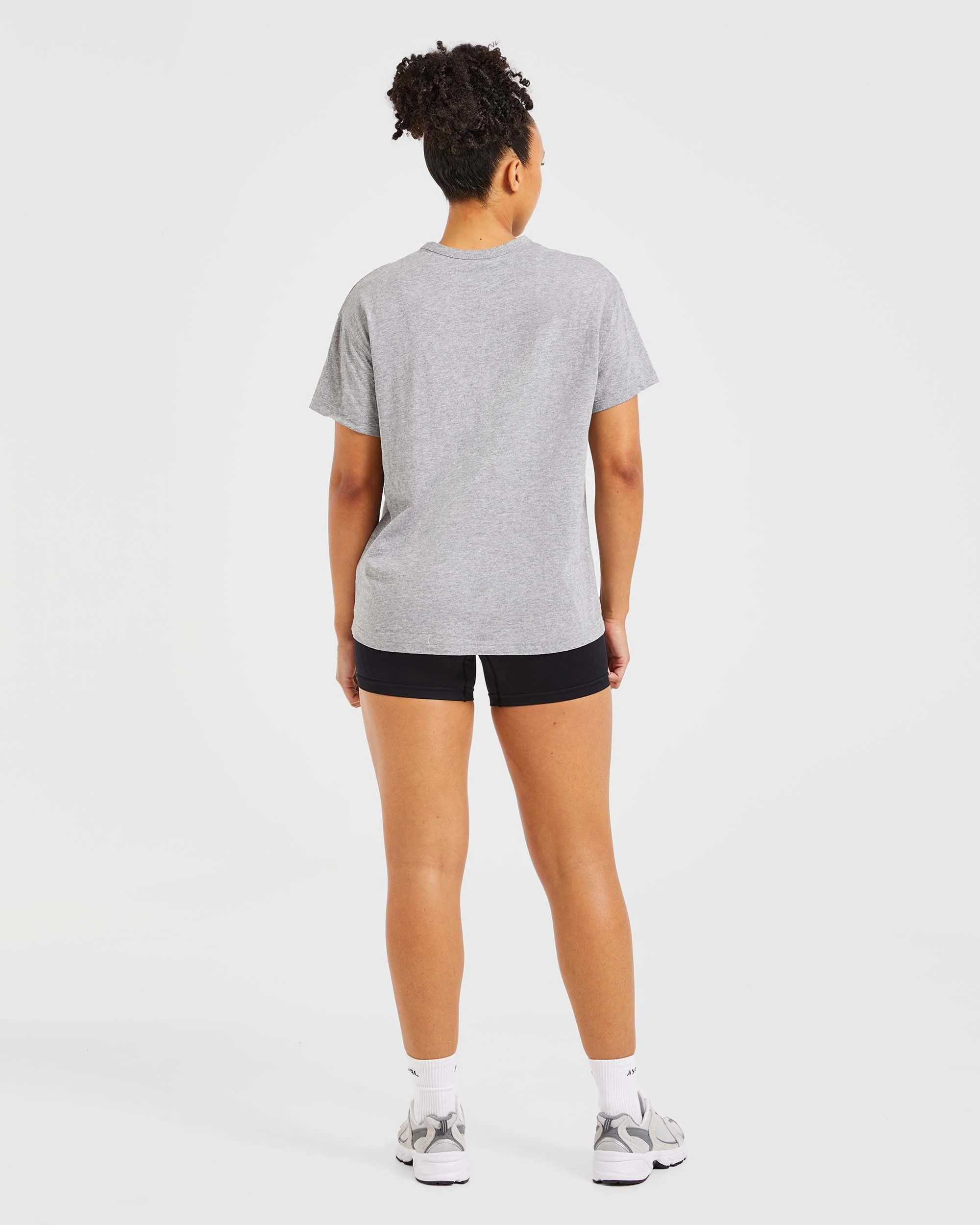 Varsity Oversized T Shirt - Heather Gris - Image 4