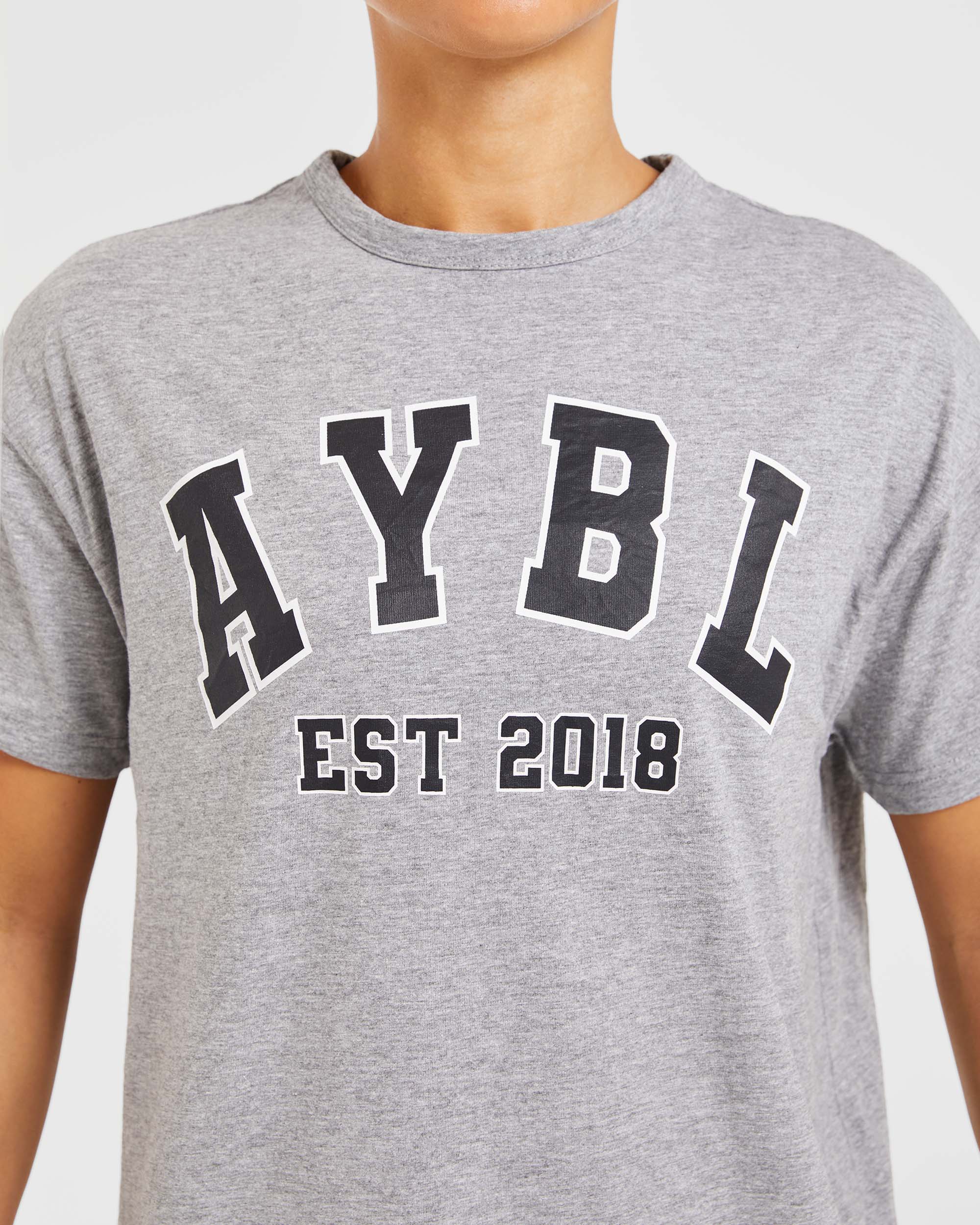 Varsity Oversized T Shirt - Heather Gris - Image 5