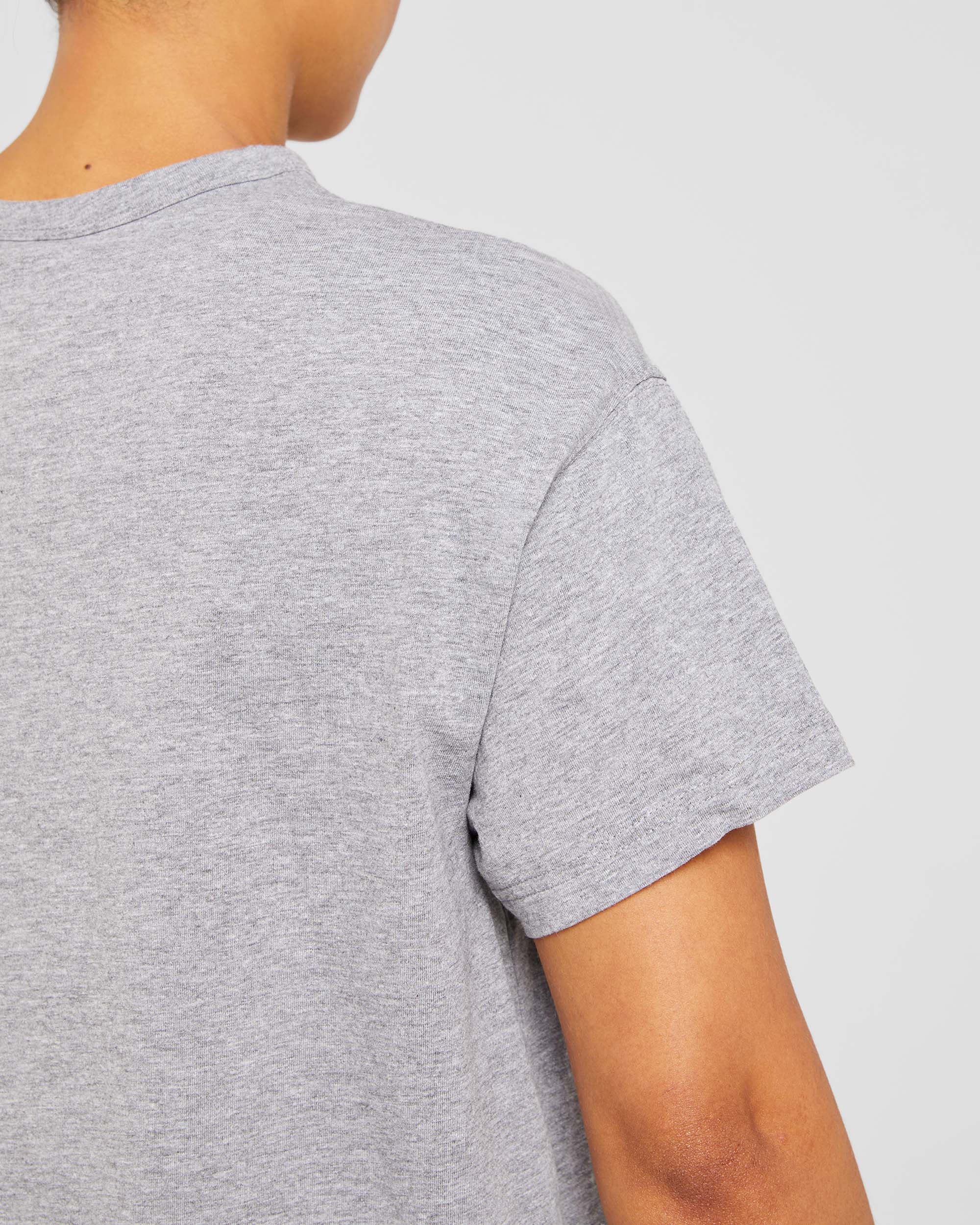 Varsity Oversized T Shirt - Heather Gris - Image 6