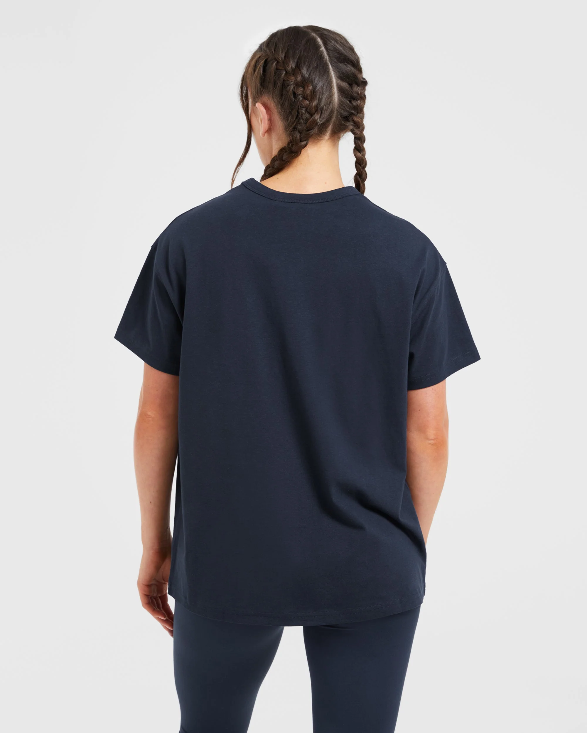 Varsity Oversized T Shirt - Navy - Image 2
